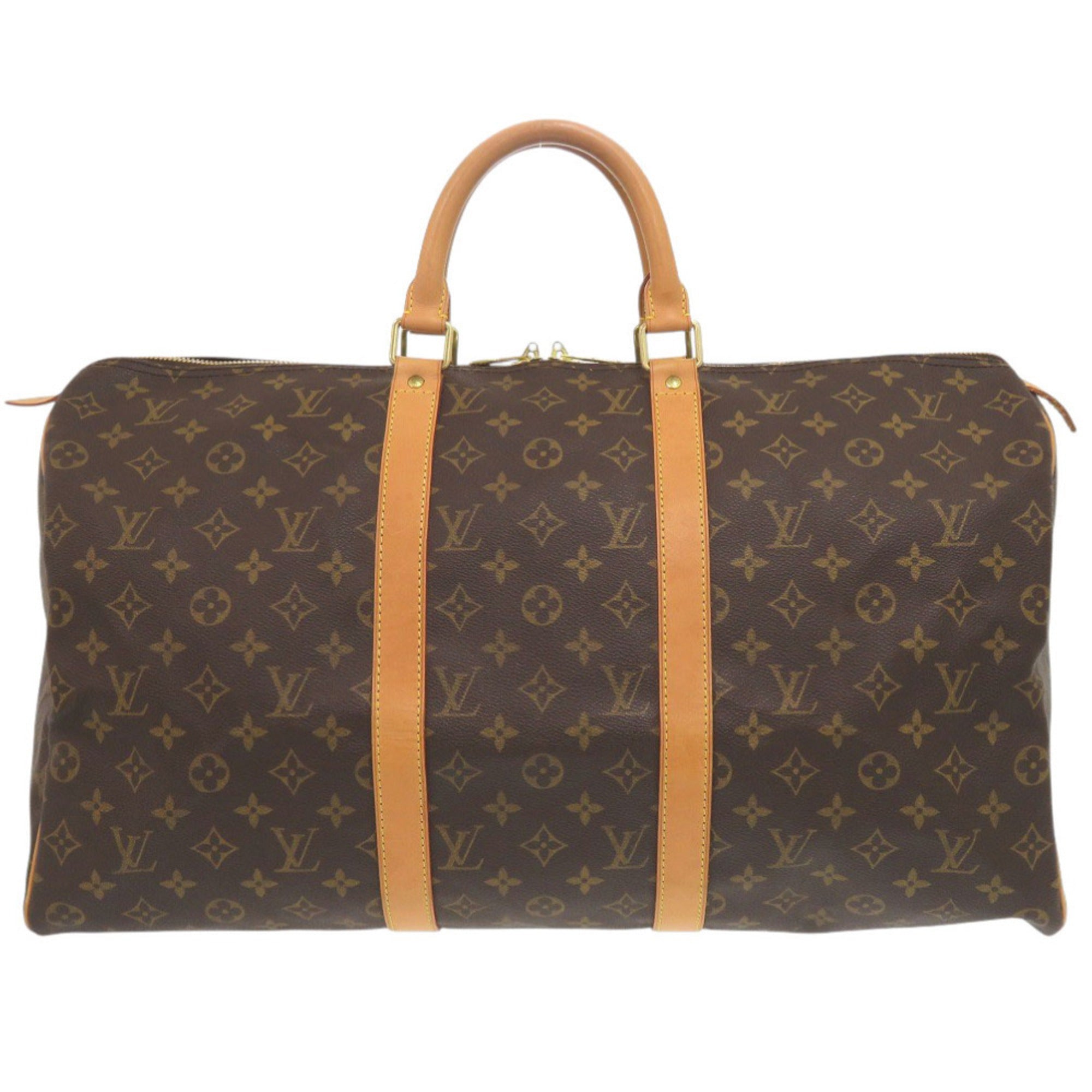 Louis Vuitton Brown Monogram Canvas Boston Bag (Pre-Owned)