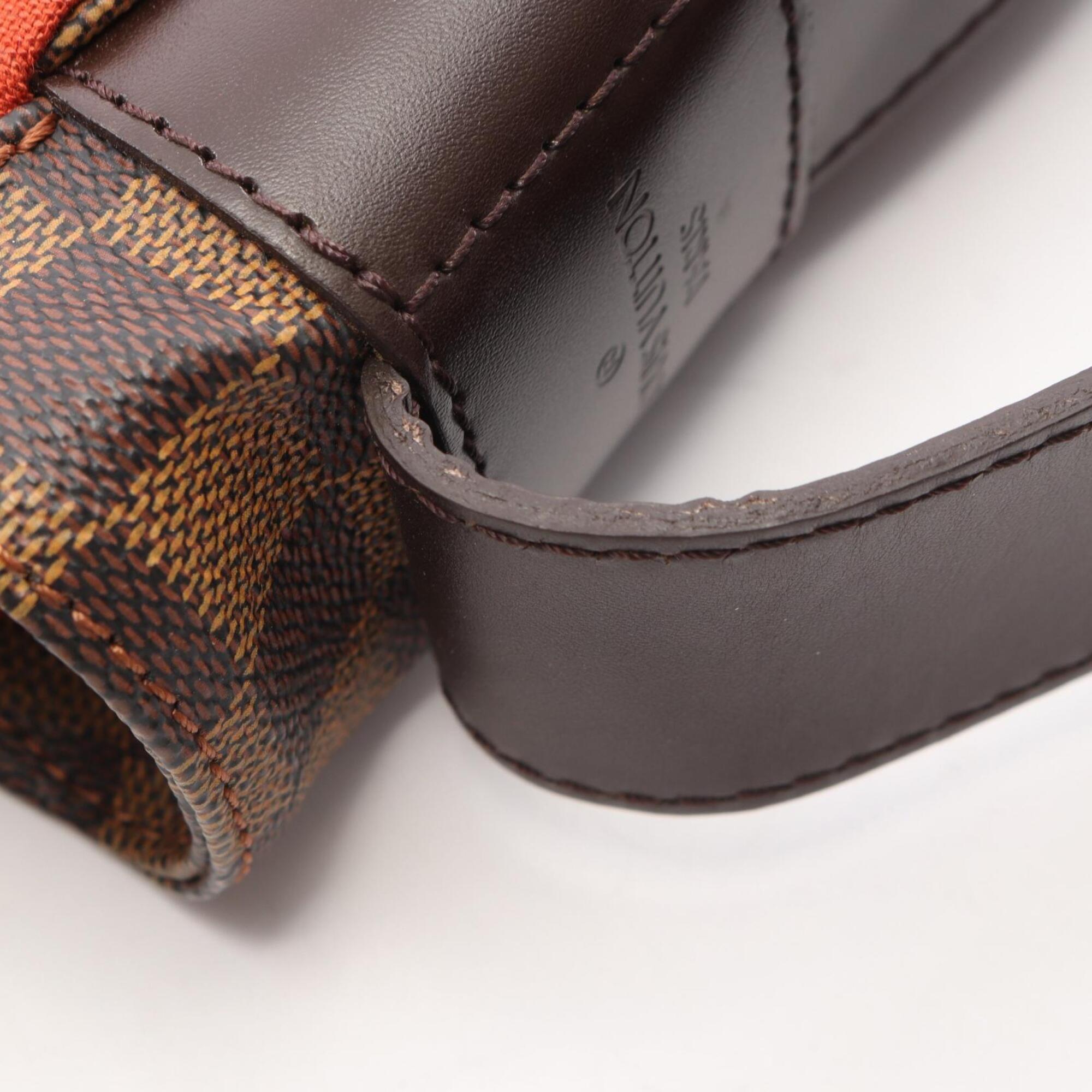 Louis Vuitton Brown Ebene Coated Canvas Pvc Damier Canvas Leather Handbag Shoulder Bag (Pre-Owned)