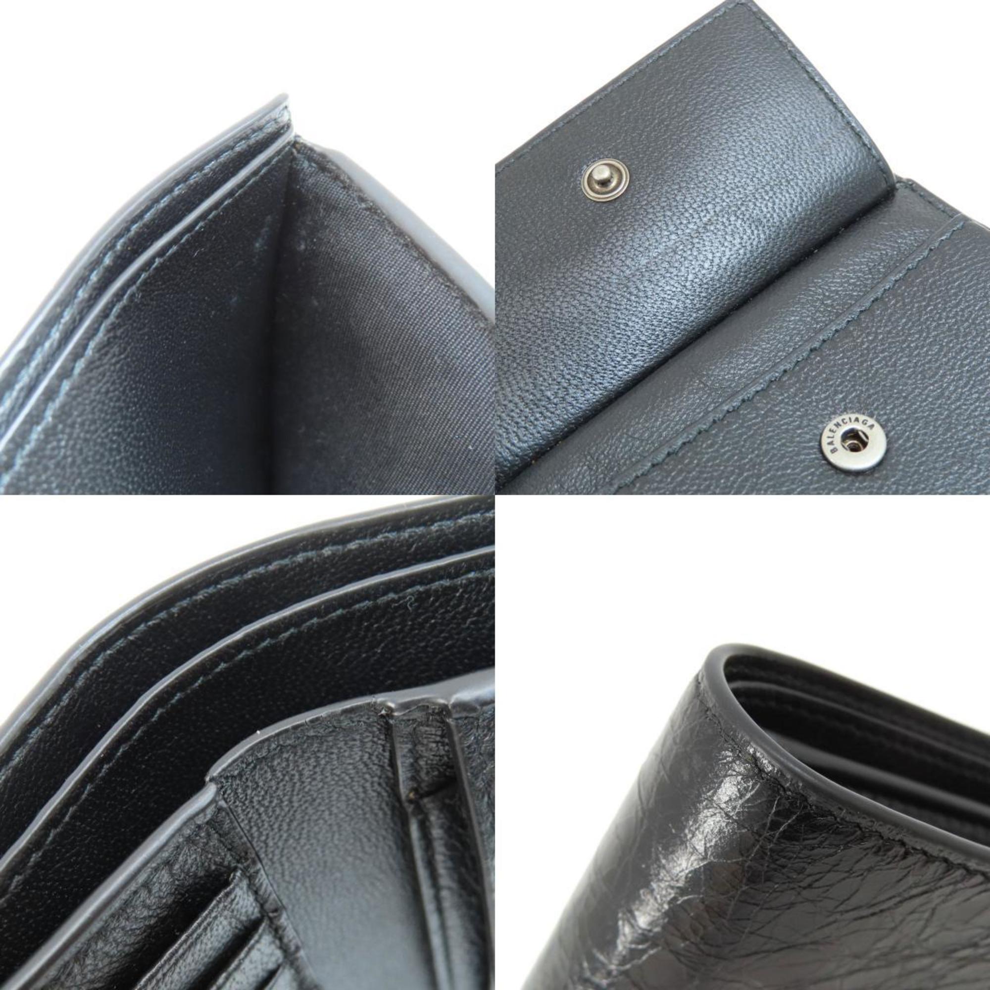 Balenciaga Black Leather Wallet (Bi-Fold) (Pre-Owned)