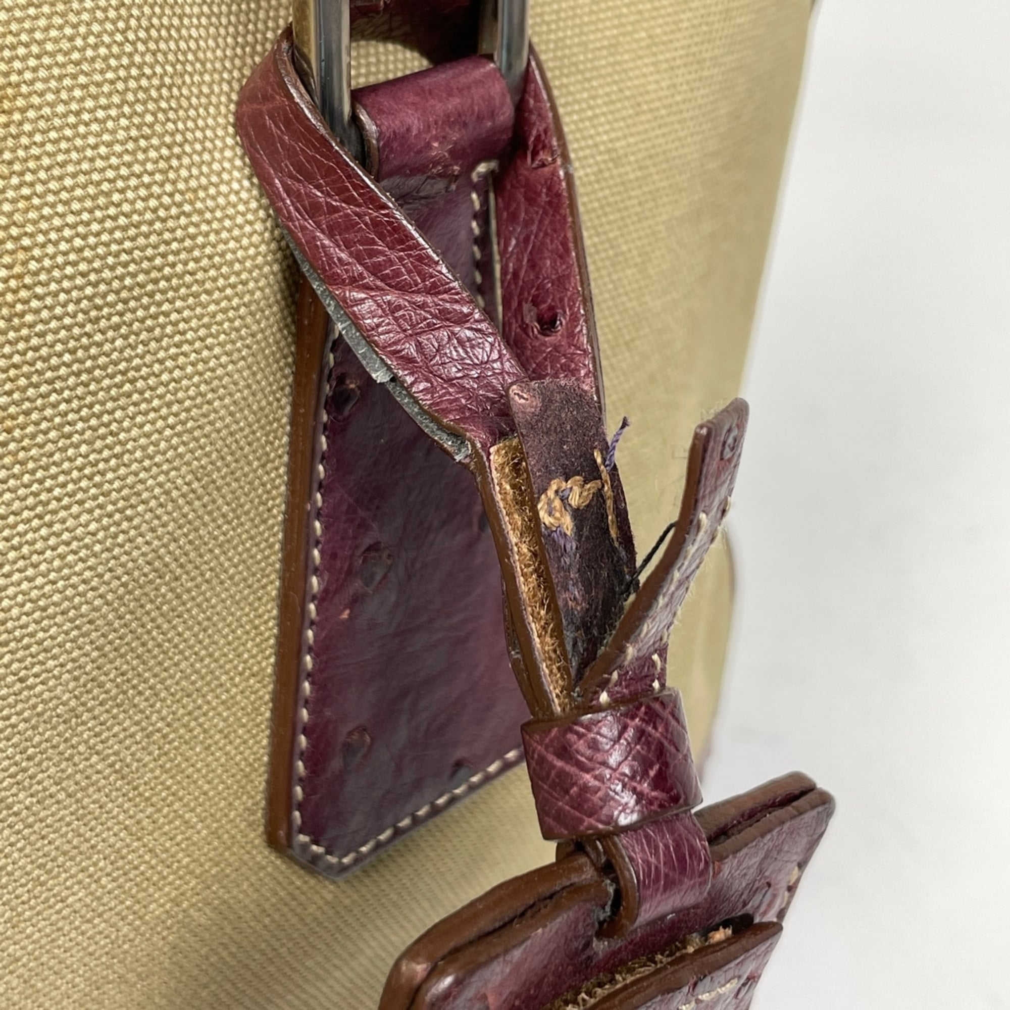 Prada Brown Canvas Handbag (Pre-Owned)