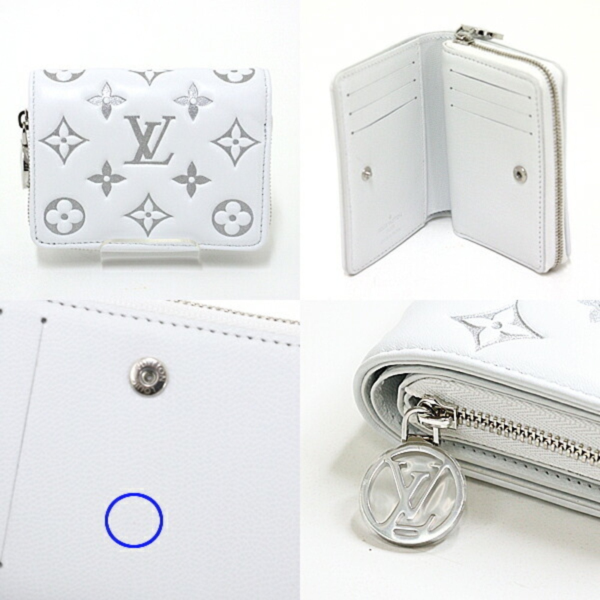 Louis Vuitton White Leather Wallet (Bi-Fold) (Pre-Owned)