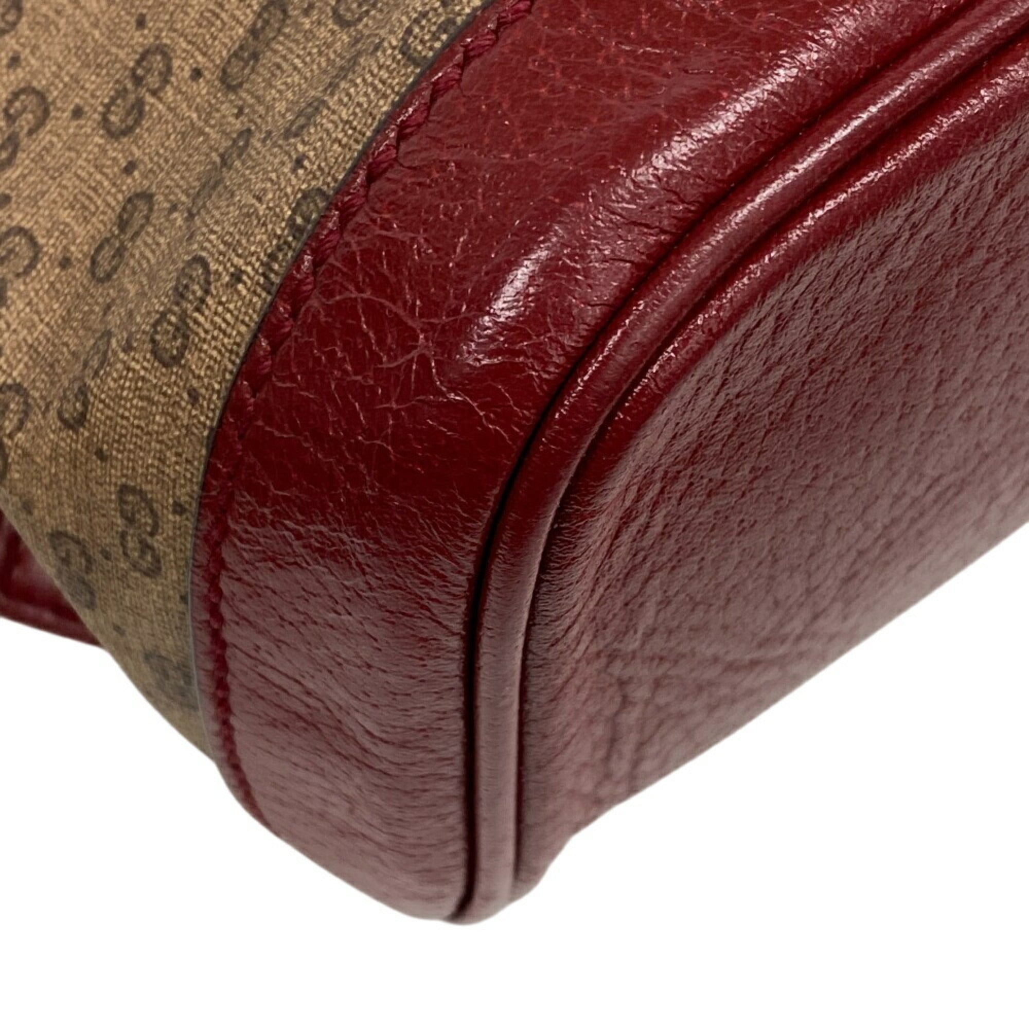 Gucci Beige Red Color Gg Supreme Backpack (Pre-Owned)