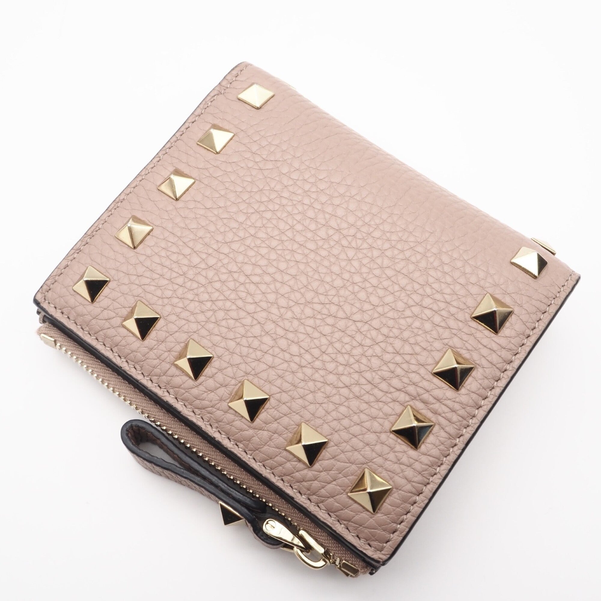 Valentino Beige Leather Wallet (Bi-Fold) (Pre-Owned)