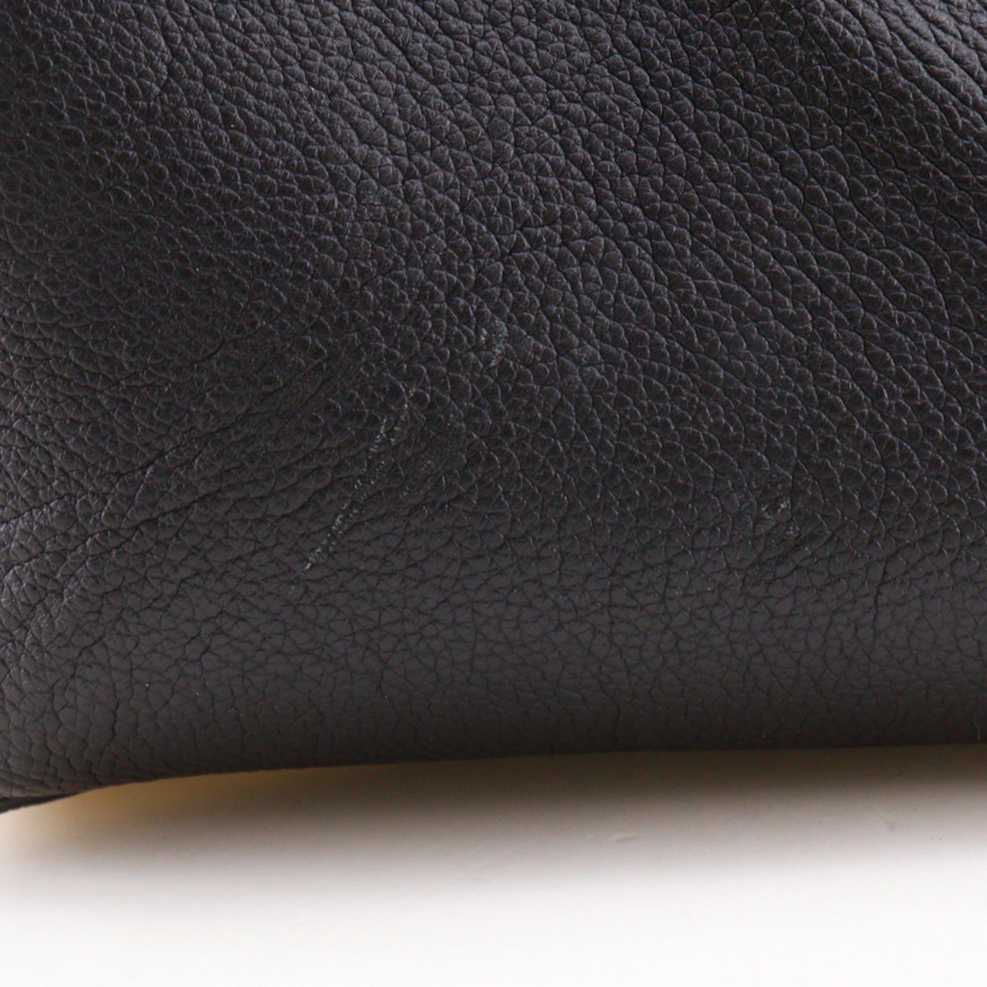 Louis Vuitton Beige Black Leather Tote Bag (Pre-Owned)