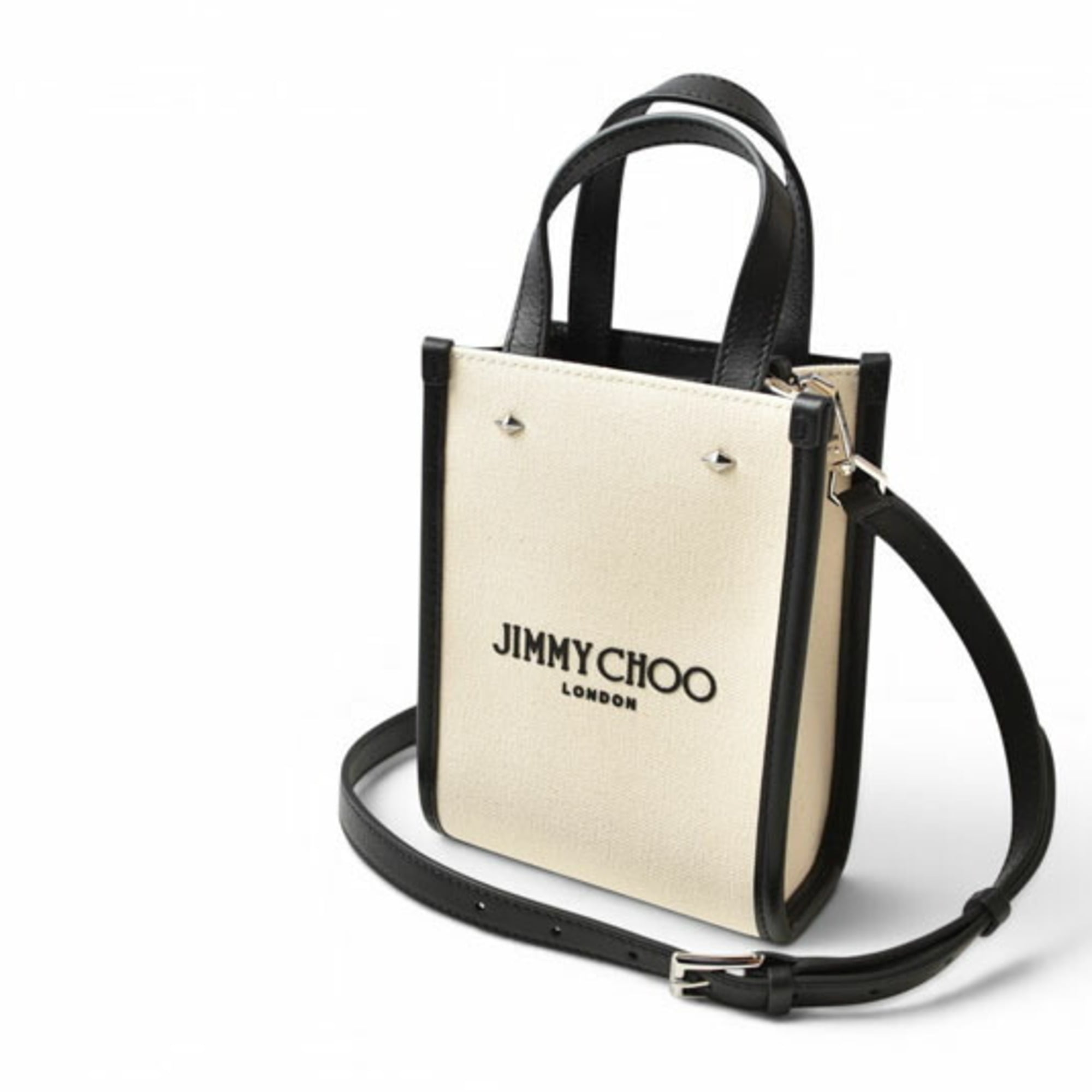 Jimmy Choo Cotton Shoulder Bag Tote Bag (Pre-Owned)