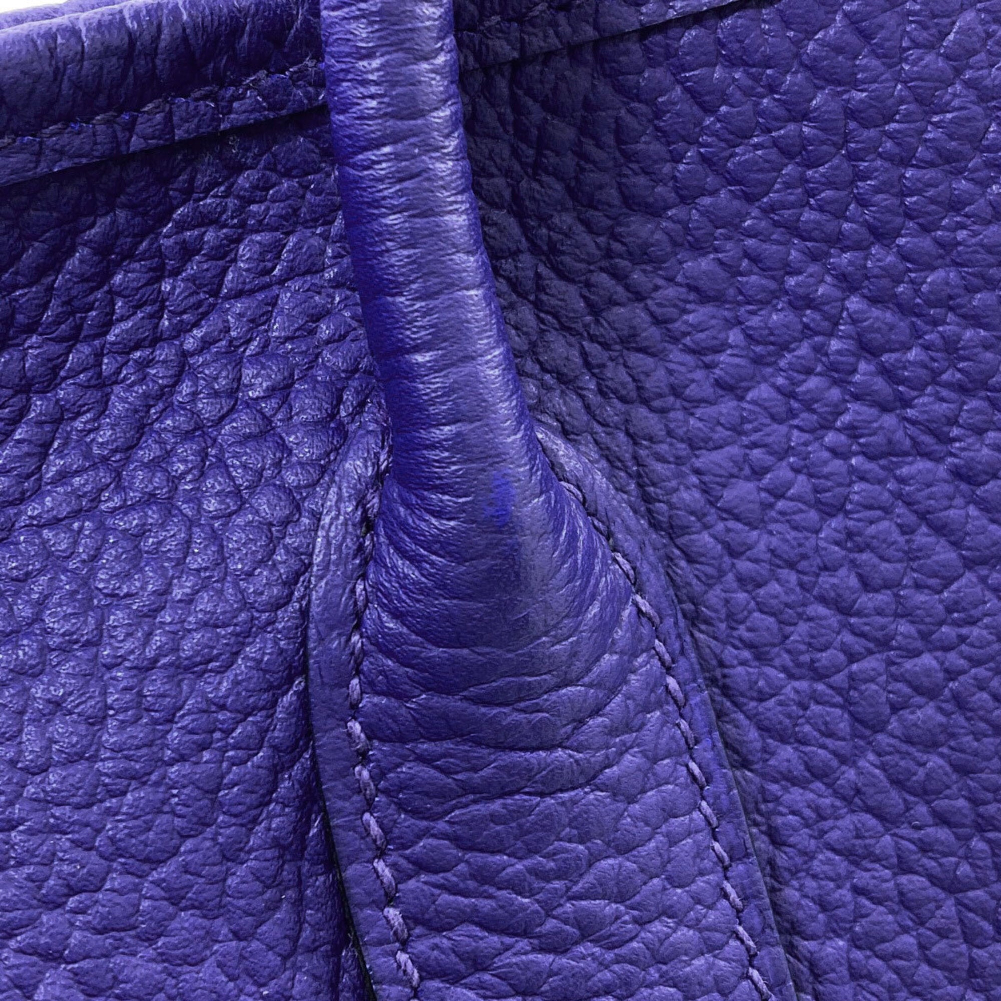 Hermes Blue Vache Leather Handbag (Pre-Owned)