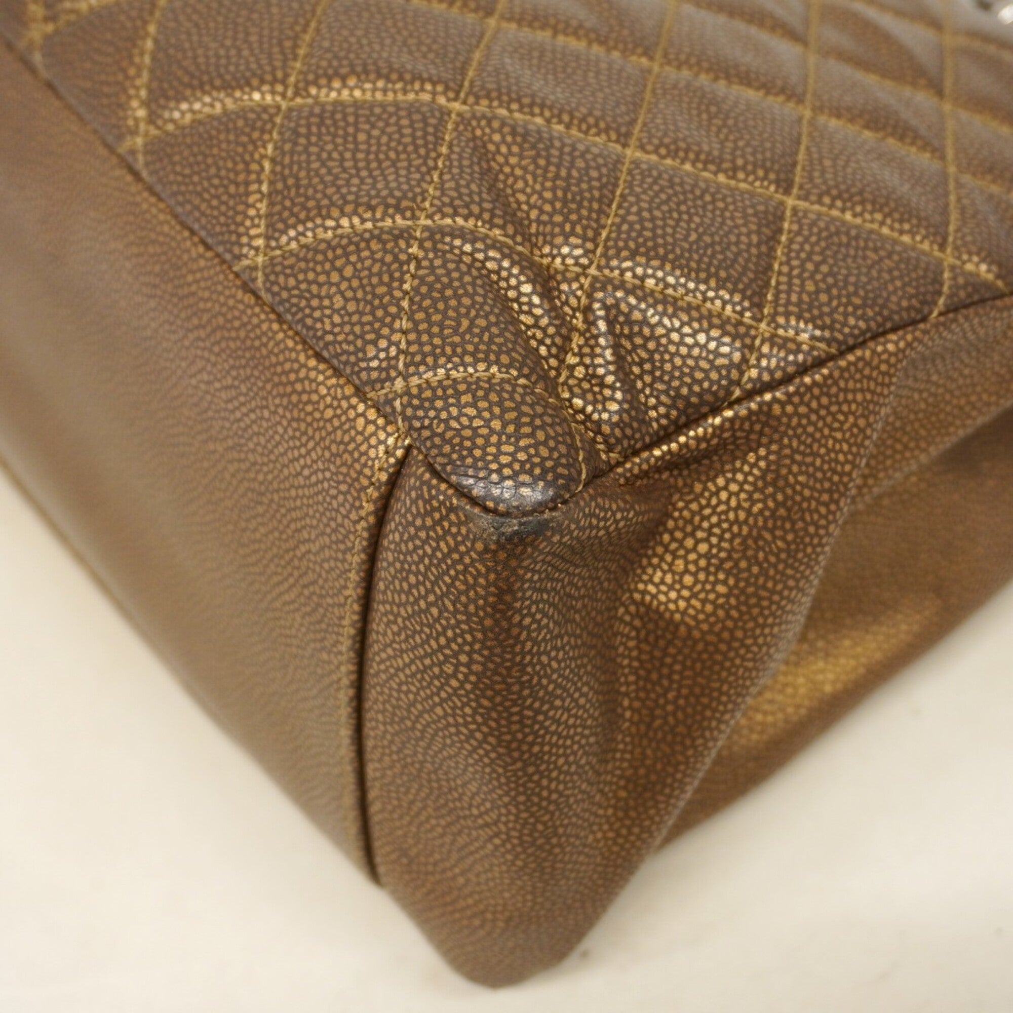 Chanel Brown Grained Calfskin Tote Bag (Pre-Owned)