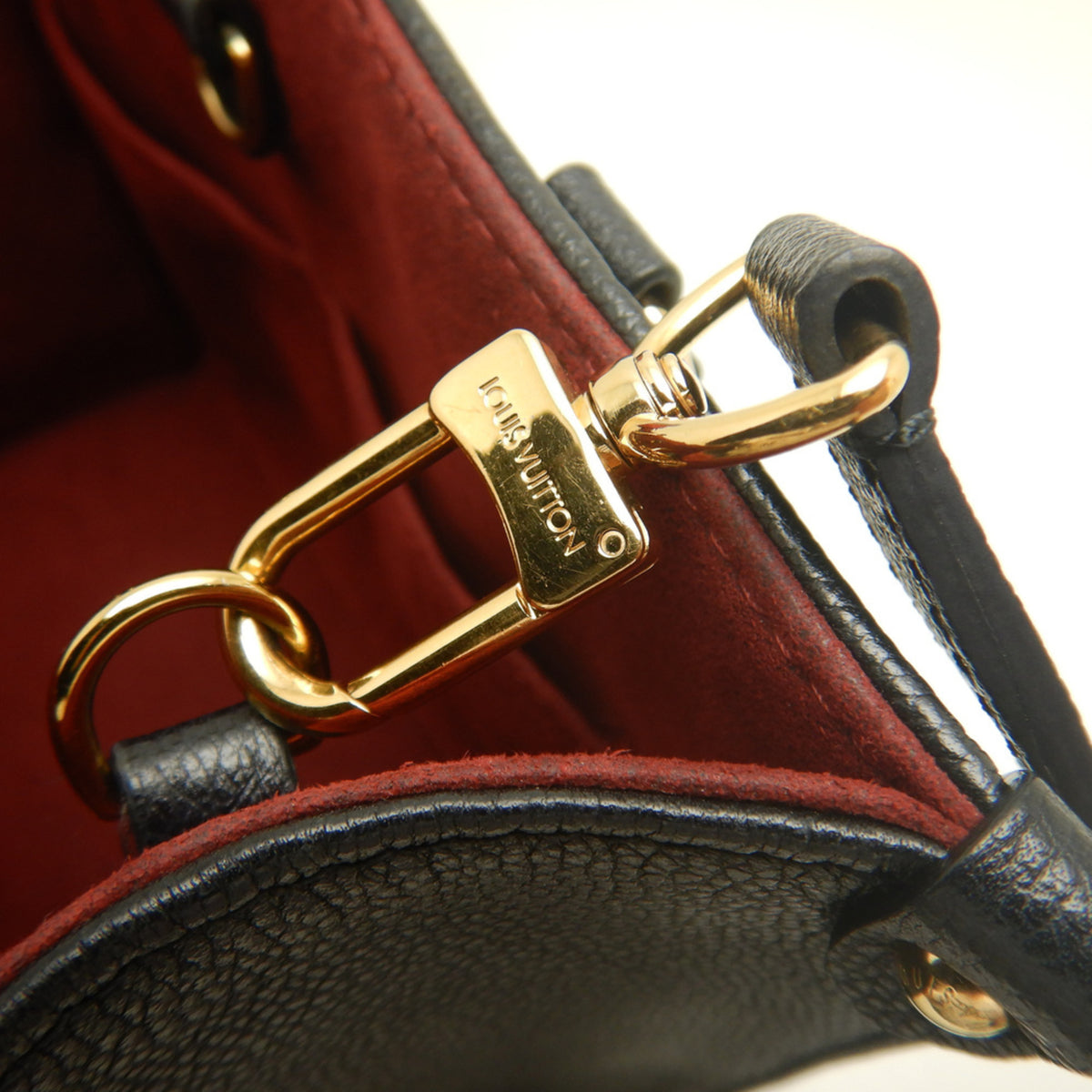Louis Vuitton Noir Leather Tote Bag (Pre-Owned)