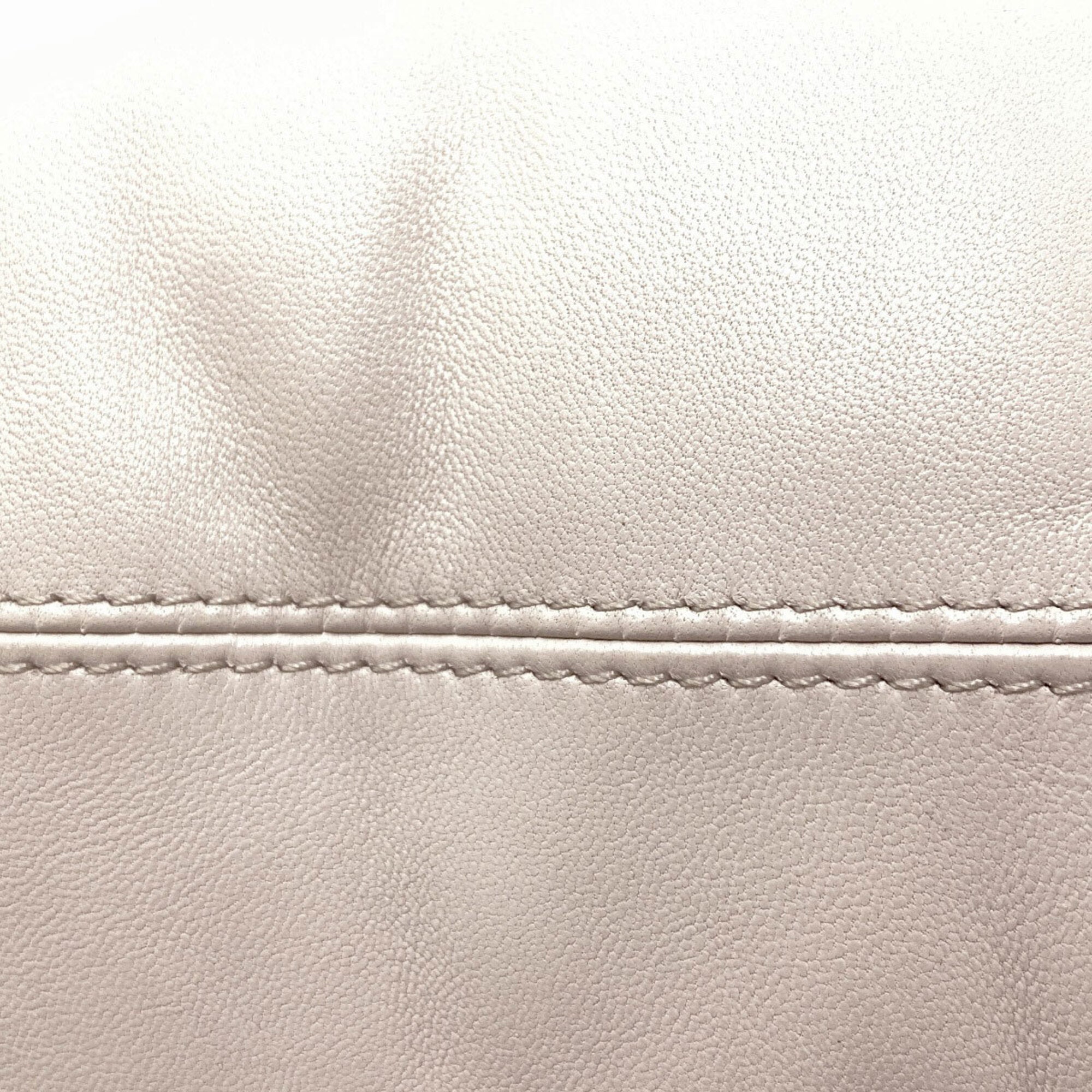 Anya Hindmarch Light Gray Leather Shoulder Bag (Pre-Owned)
