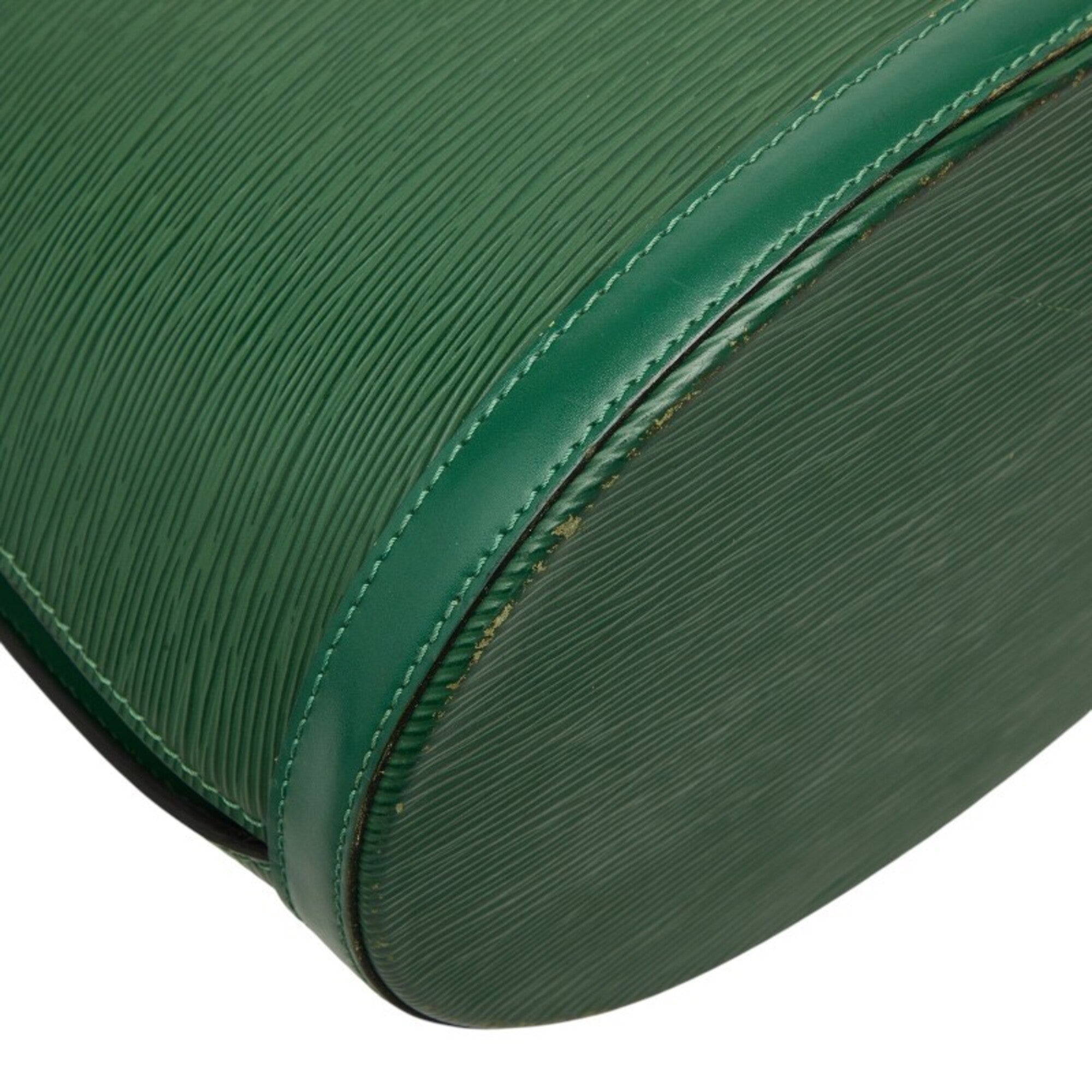 Louis Vuitton Borneo Green Leather Shoulder Bag (Pre-Owned)