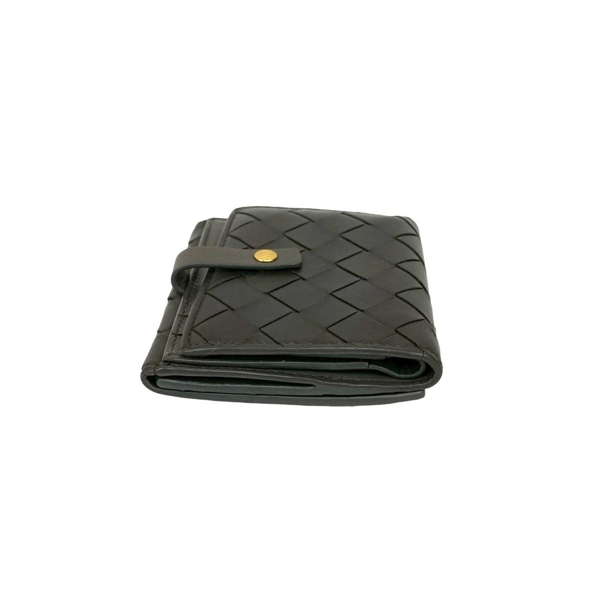 Bottega Veneta Gray Leather Wallet (Bi-Fold) (Pre-Owned)