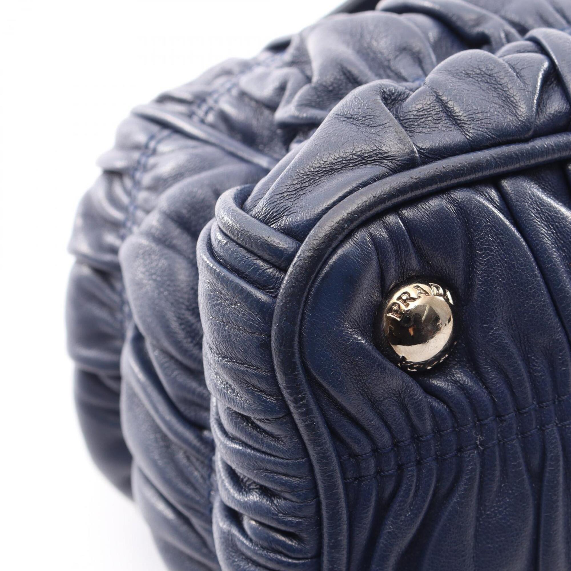 Prada Navy Leather Handbag (Pre-Owned)
