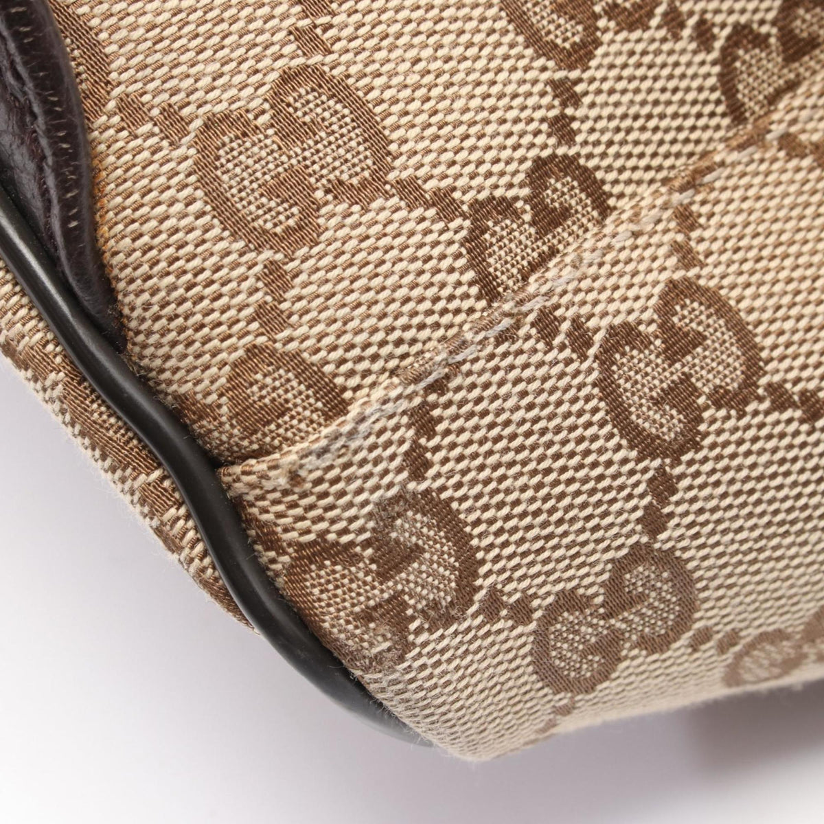 Gucci Gg Canvas Beige Brown Gg Canvas Backpack (Pre-Owned)