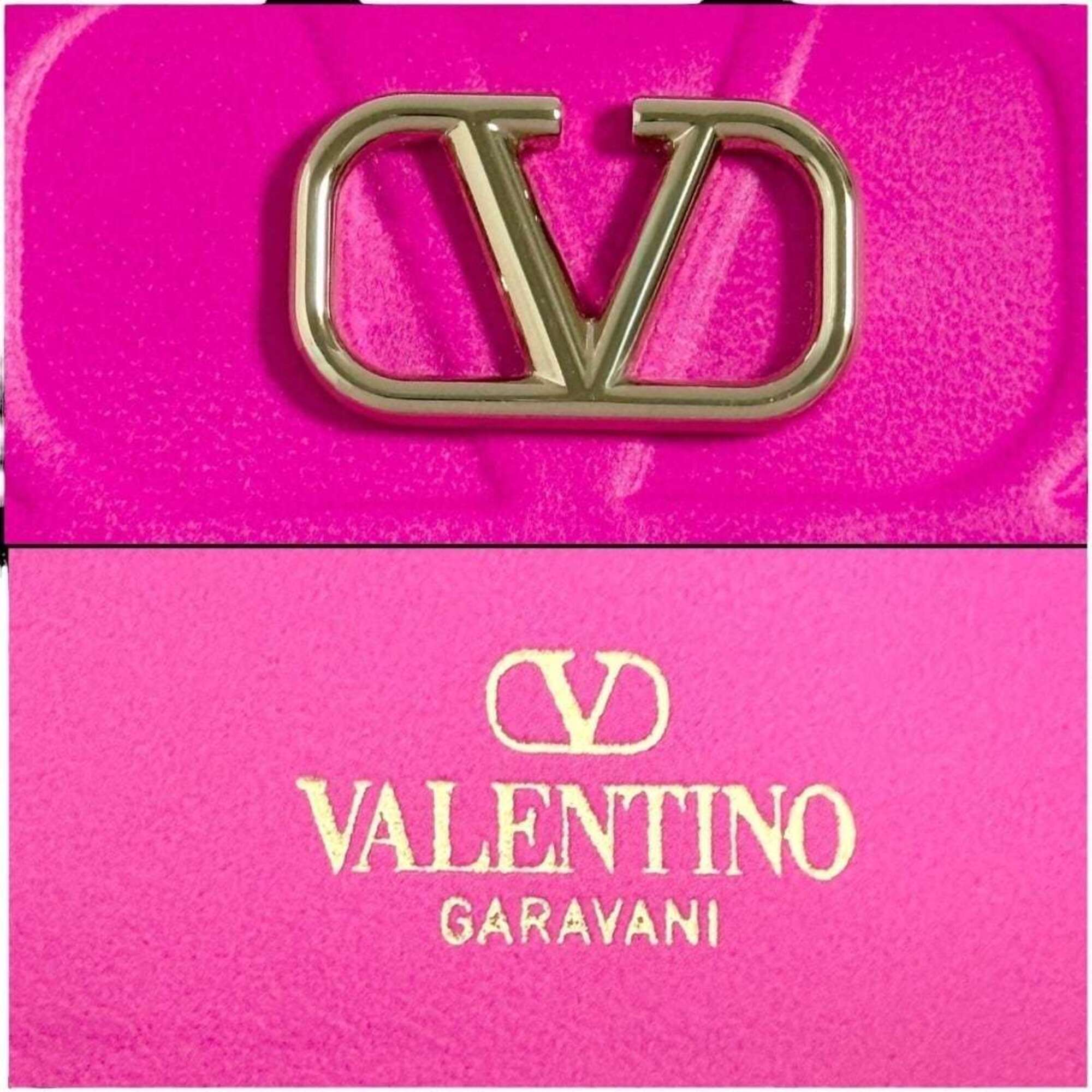 Valentino Pink Leather Coin Purse/Coin Case (Pre-Owned)
