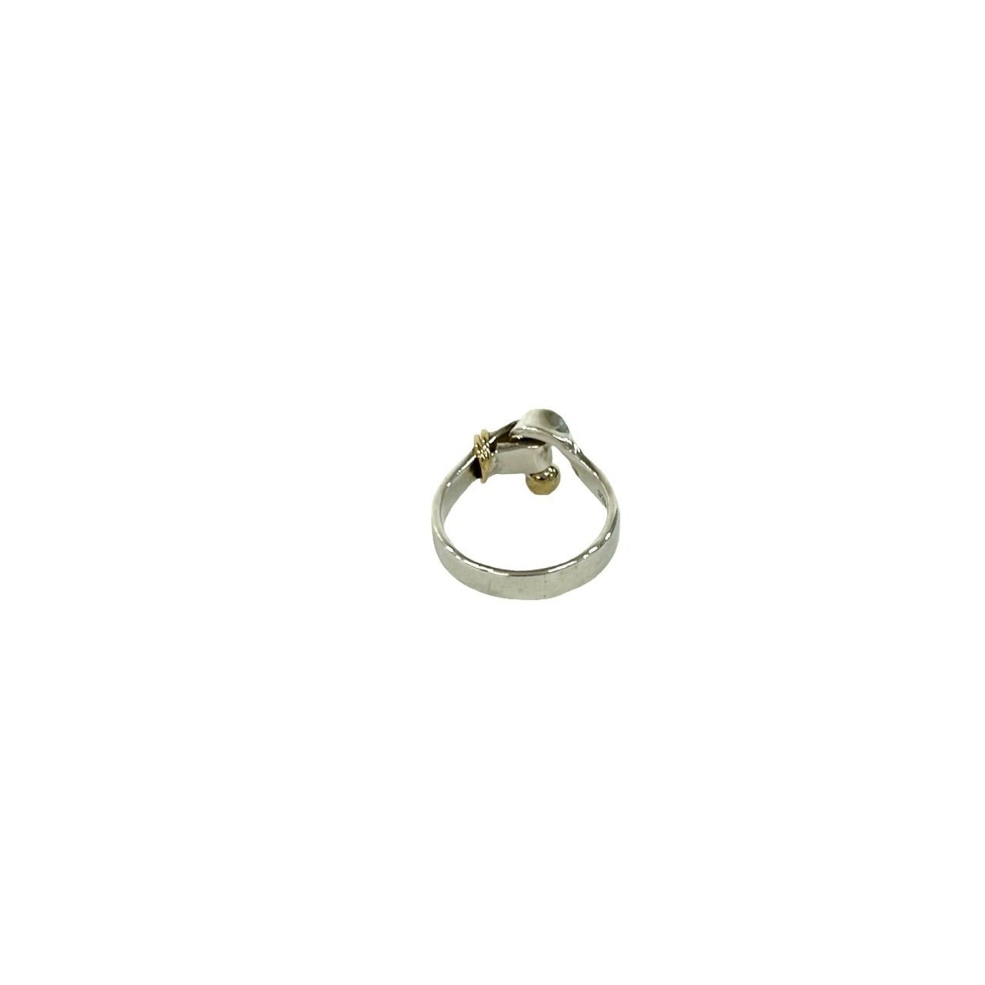 Tiffany Gold Silver Yellow Gold (18K) Silver 925 Band Ring (Pre-Owned)