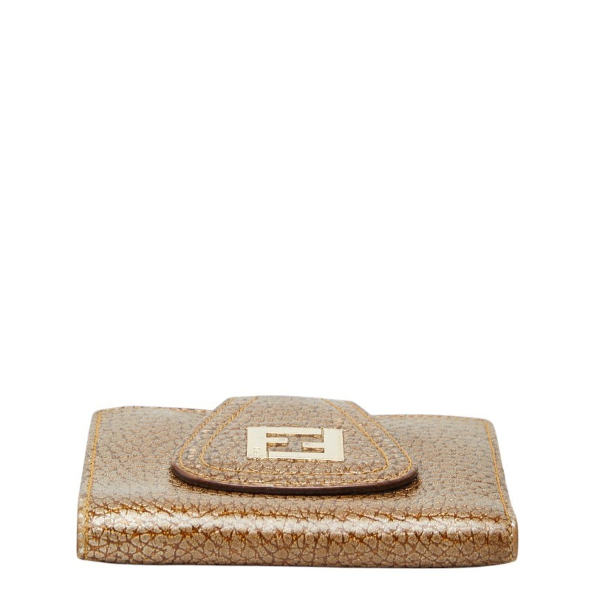 Fendi Gold Leather Wallet (Bi-Fold) (Pre-Owned)