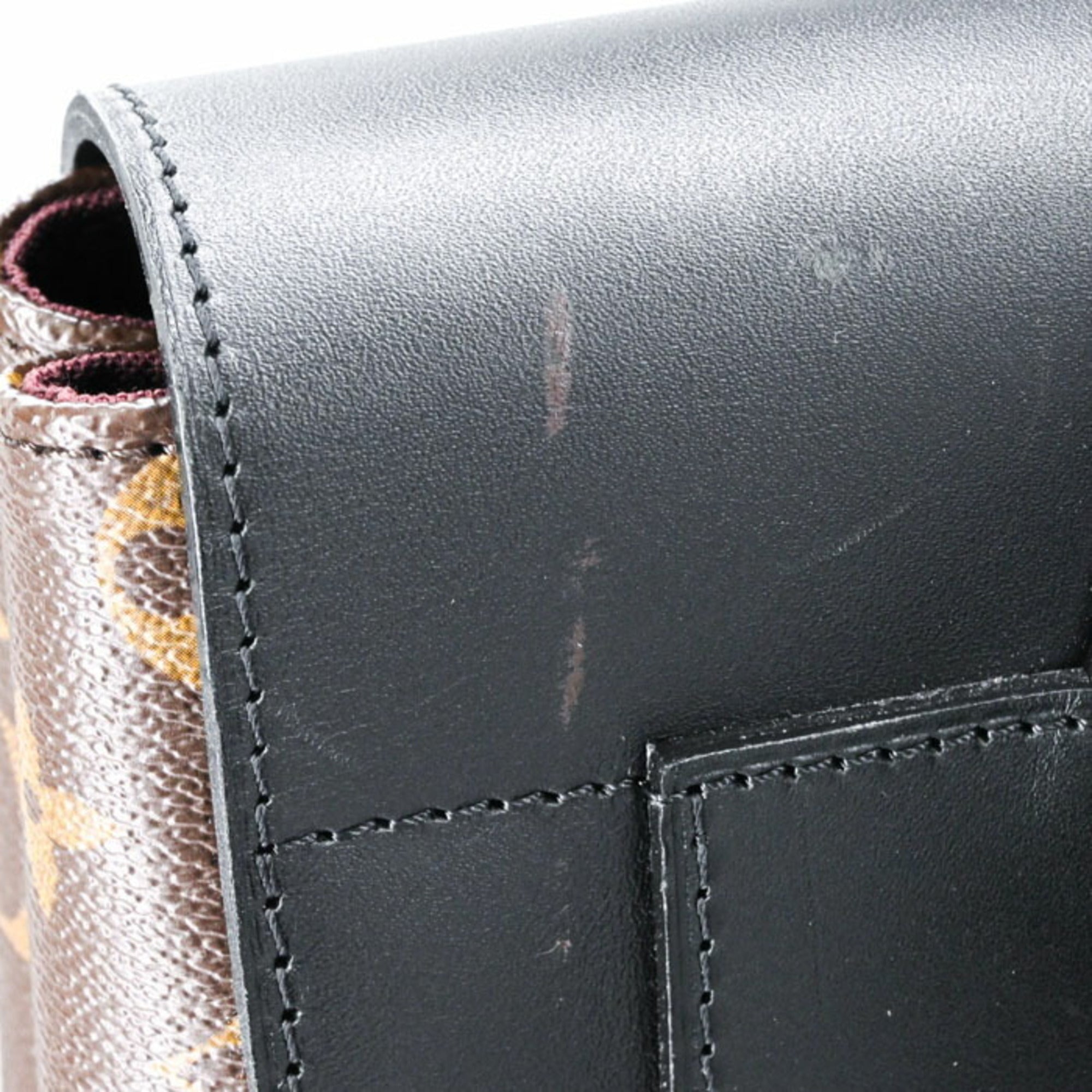 Louis Vuitton Black Brown Monogram Monogram Leather Backpack (Pre-Owned)