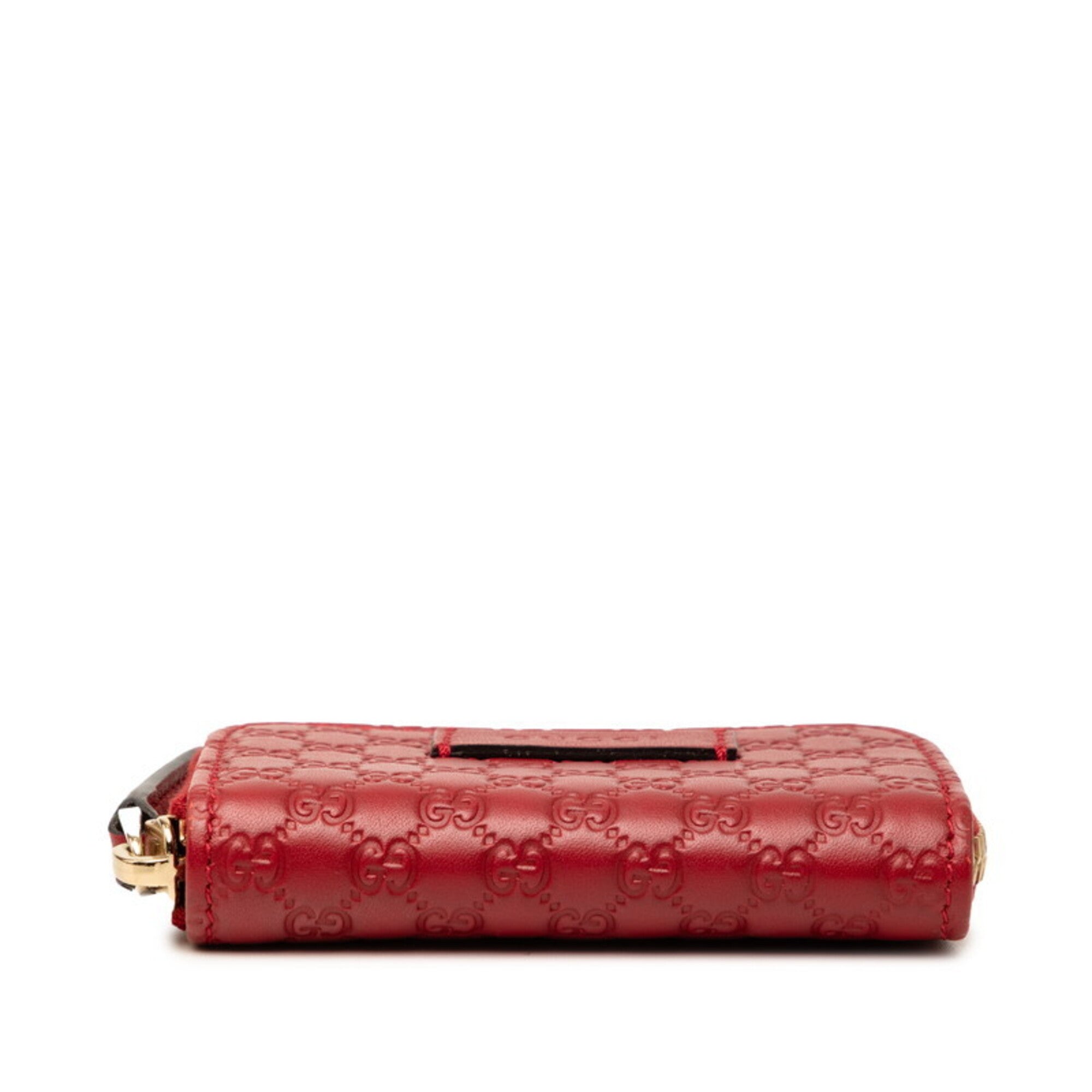 Gucci Red Color Leather Coin Purse/Coin Case (Pre-Owned)
