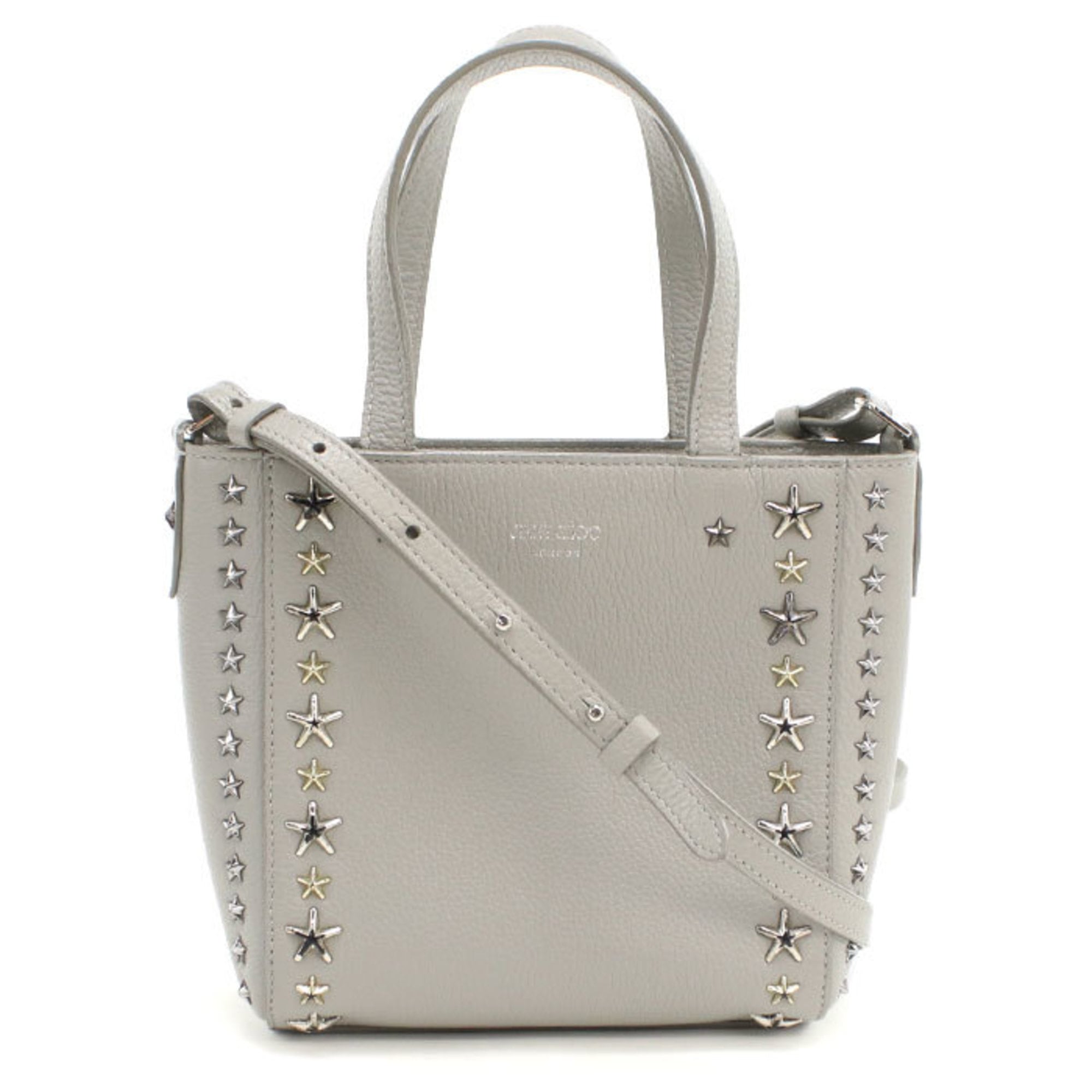Jimmy Choo Gray Leather Handbag (Pre-Owned)