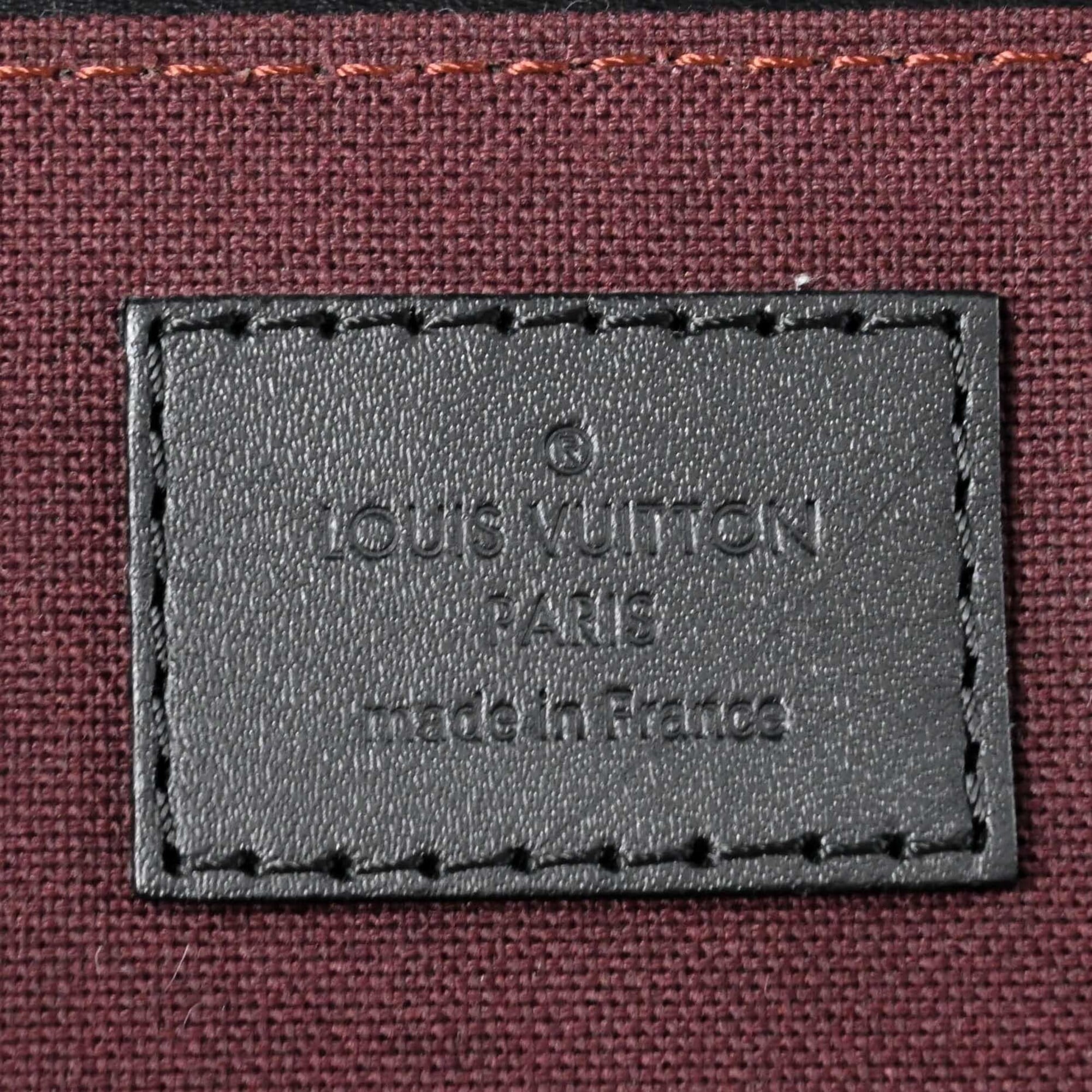 Louis Vuitton Black Brown Leather Backpack (Pre-Owned)