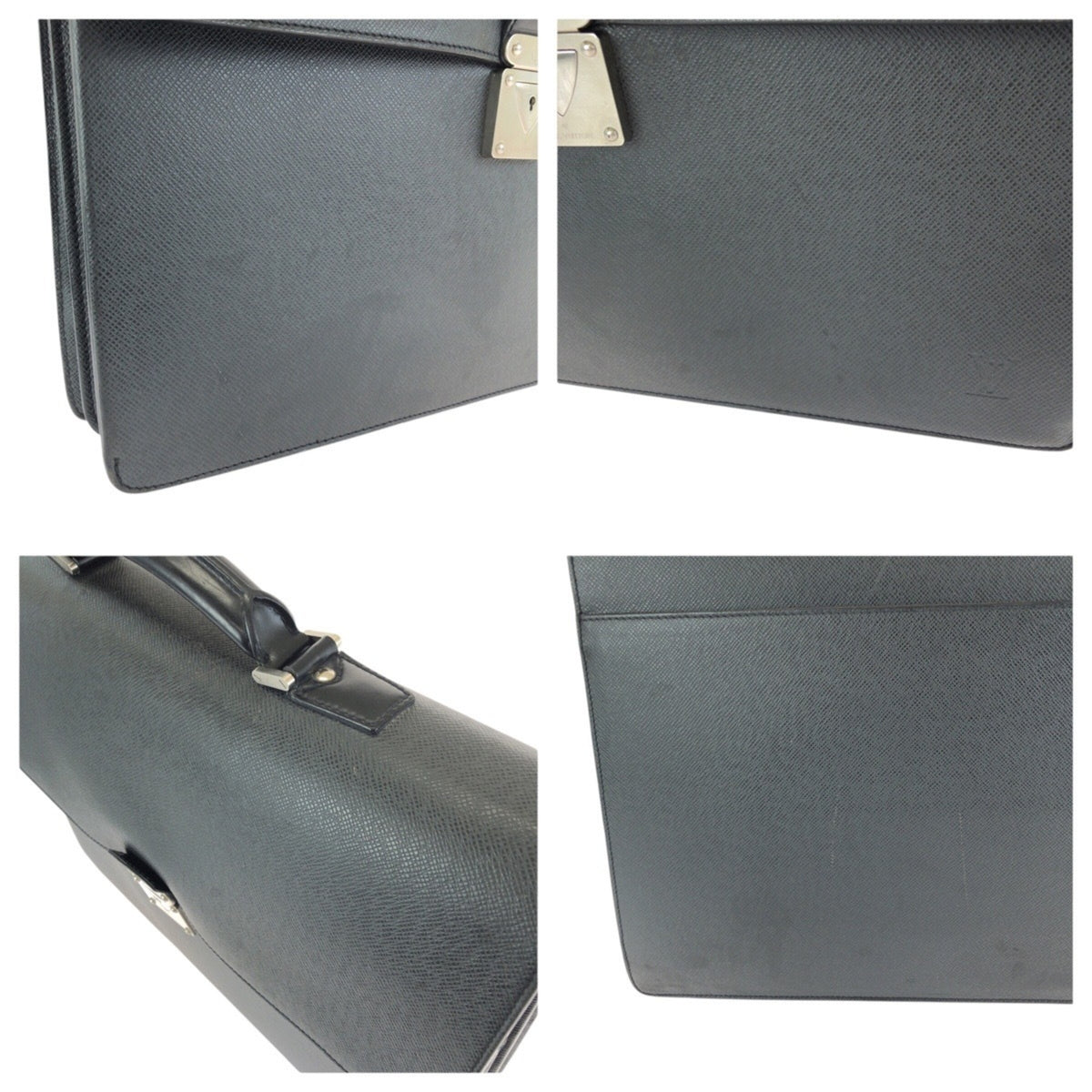 Louis Vuitton Black Taiga Leather Briefcase (Pre-Owned)