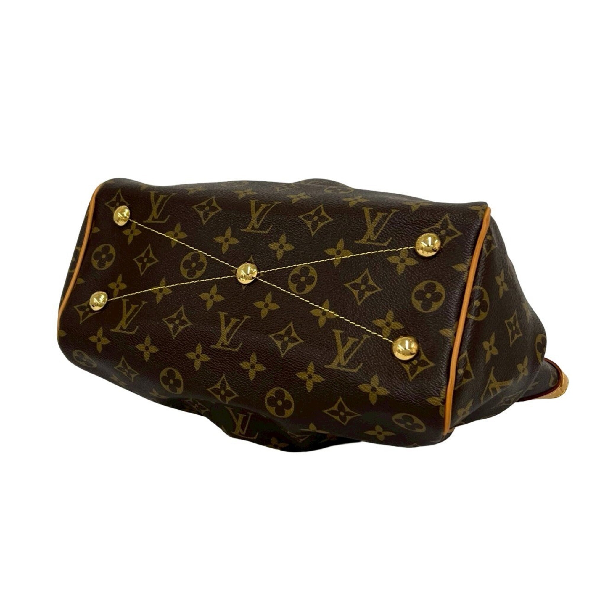 Louis Vuitton Brown Pvc Leather Boston Bag Handbag Tote Bag (Pre-Owned)