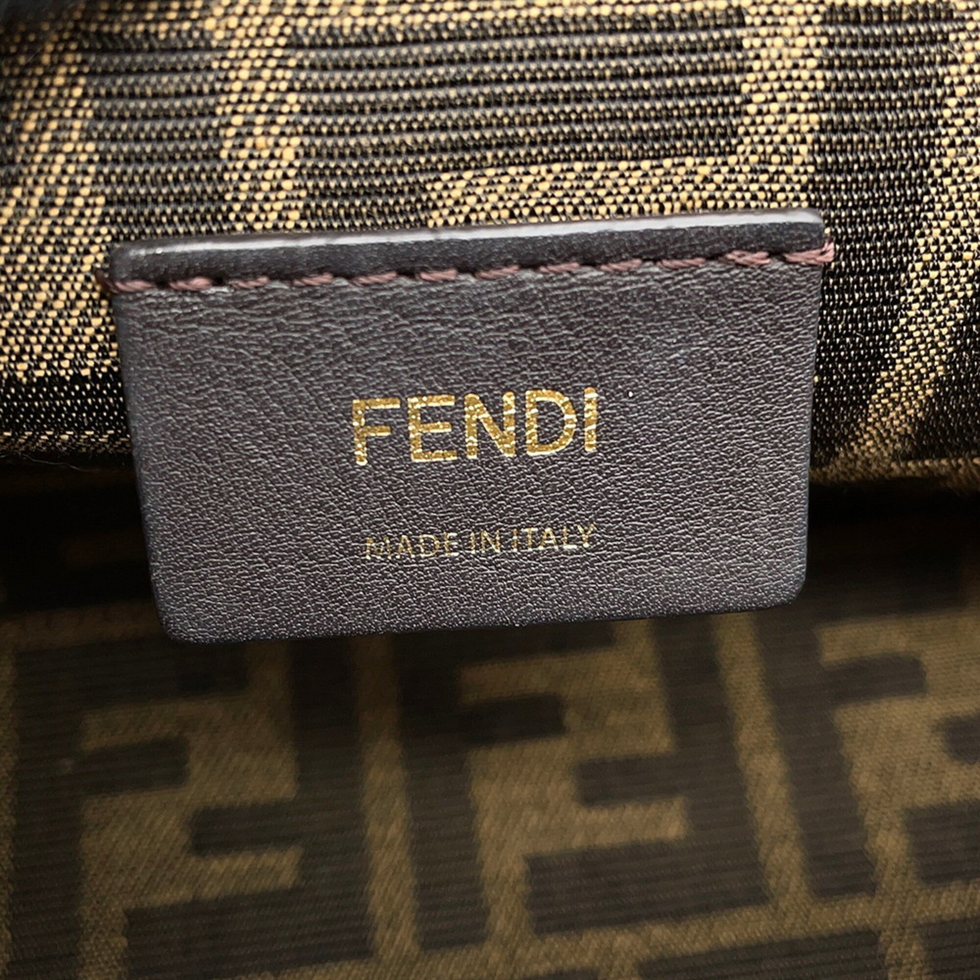Fendi Black Leather Clutch Bag Shoulder Bag (Pre-Owned)