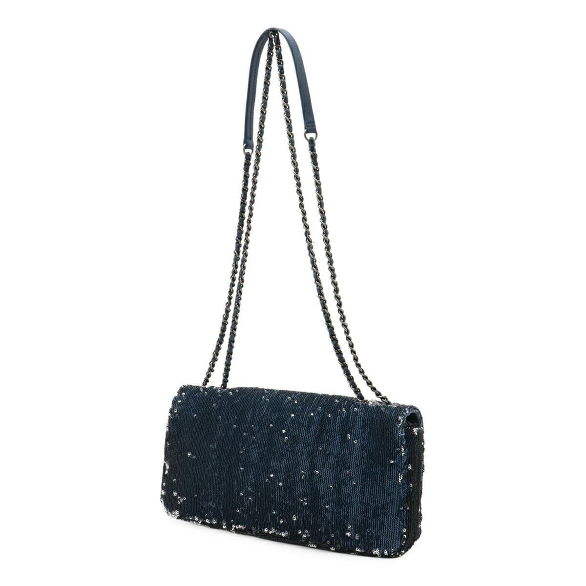 Chanel Blue Spangles Leather Shoulder Bag (Pre-Owned)