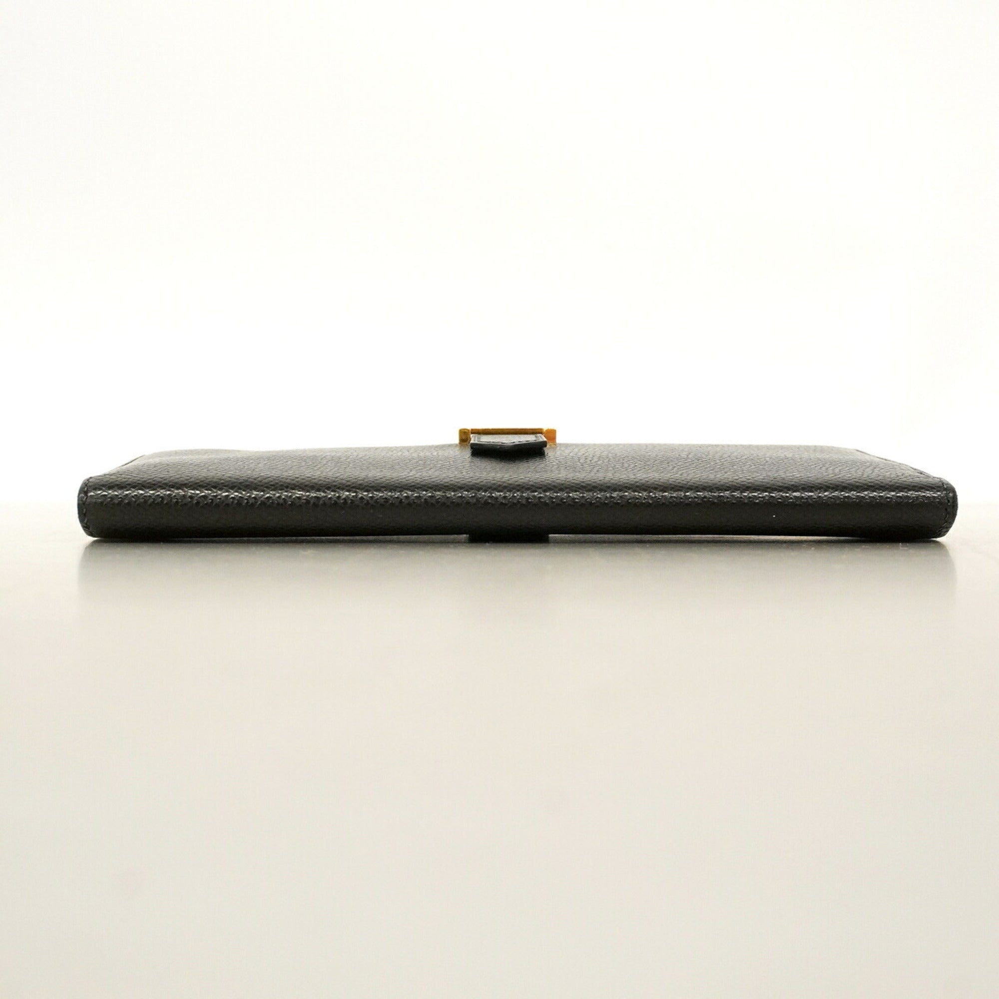 Hermes Black Epsom Leather Leather Long Wallet (Bi-Fold) (Pre-Owned)