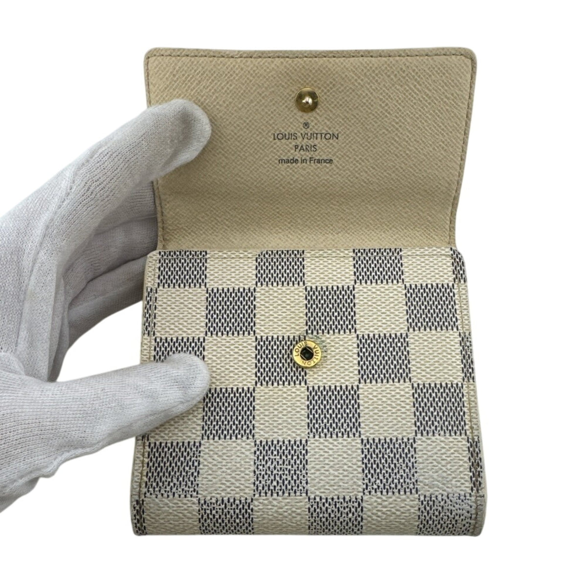 Louis Vuitton Galle White Leather Wallet (Bi-Fold) (Pre-Owned)