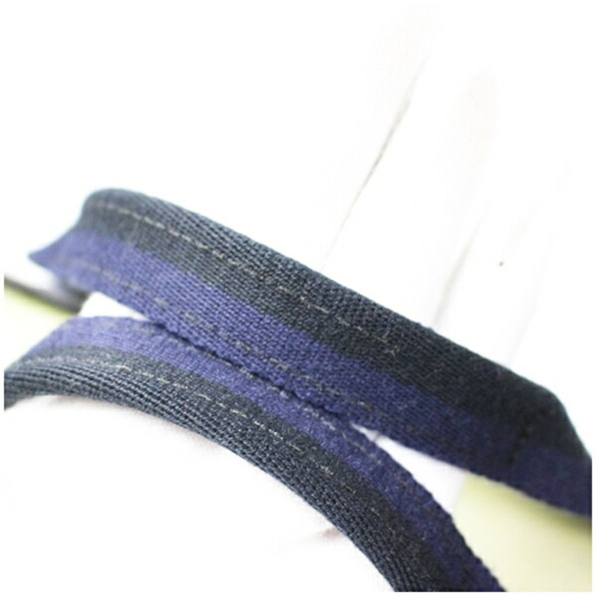 Hermes Bicolor Black Navy Canvas Tote Bag (Pre-Owned)