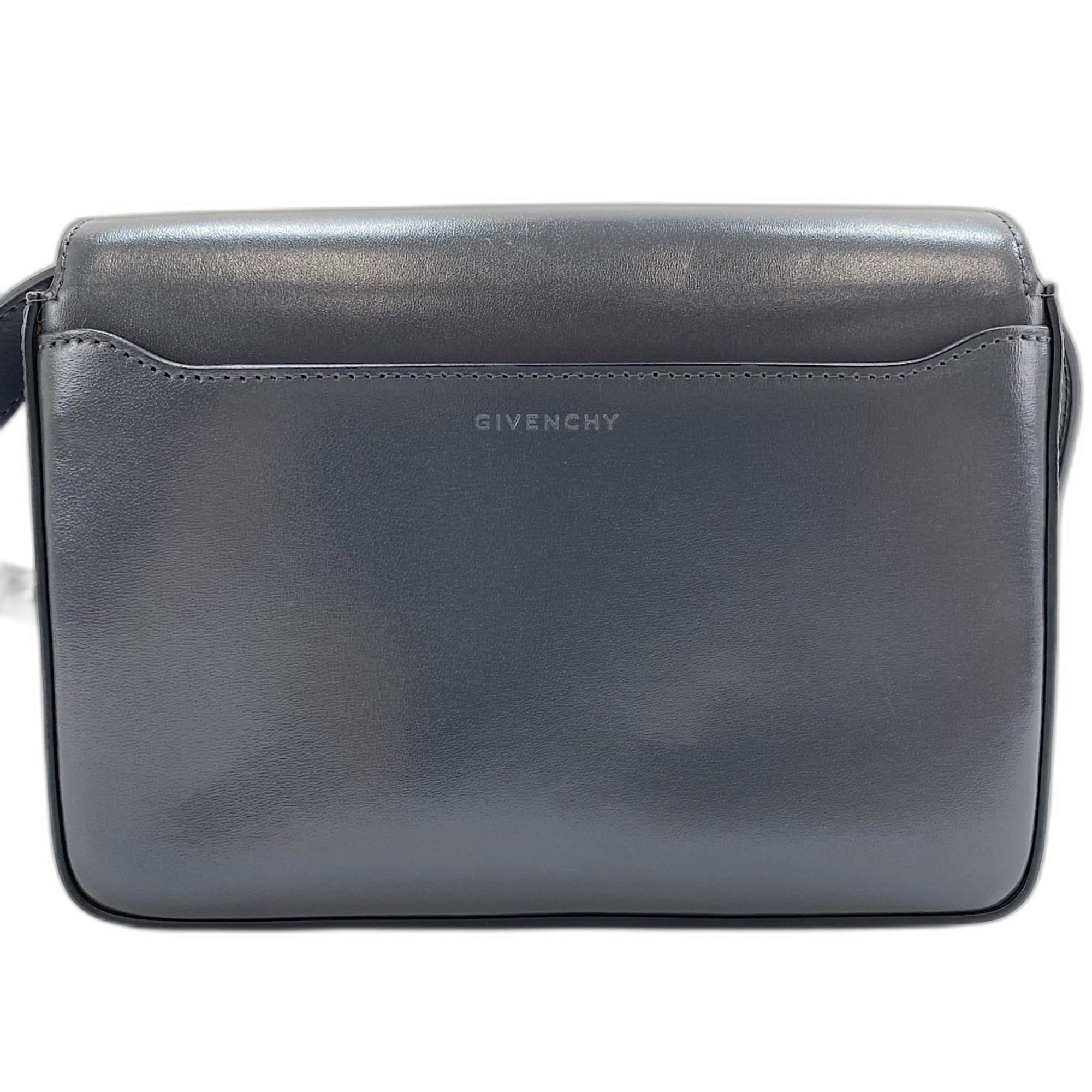 Givenchy Gray Leather Shoulder Bag (Pre-Owned)
