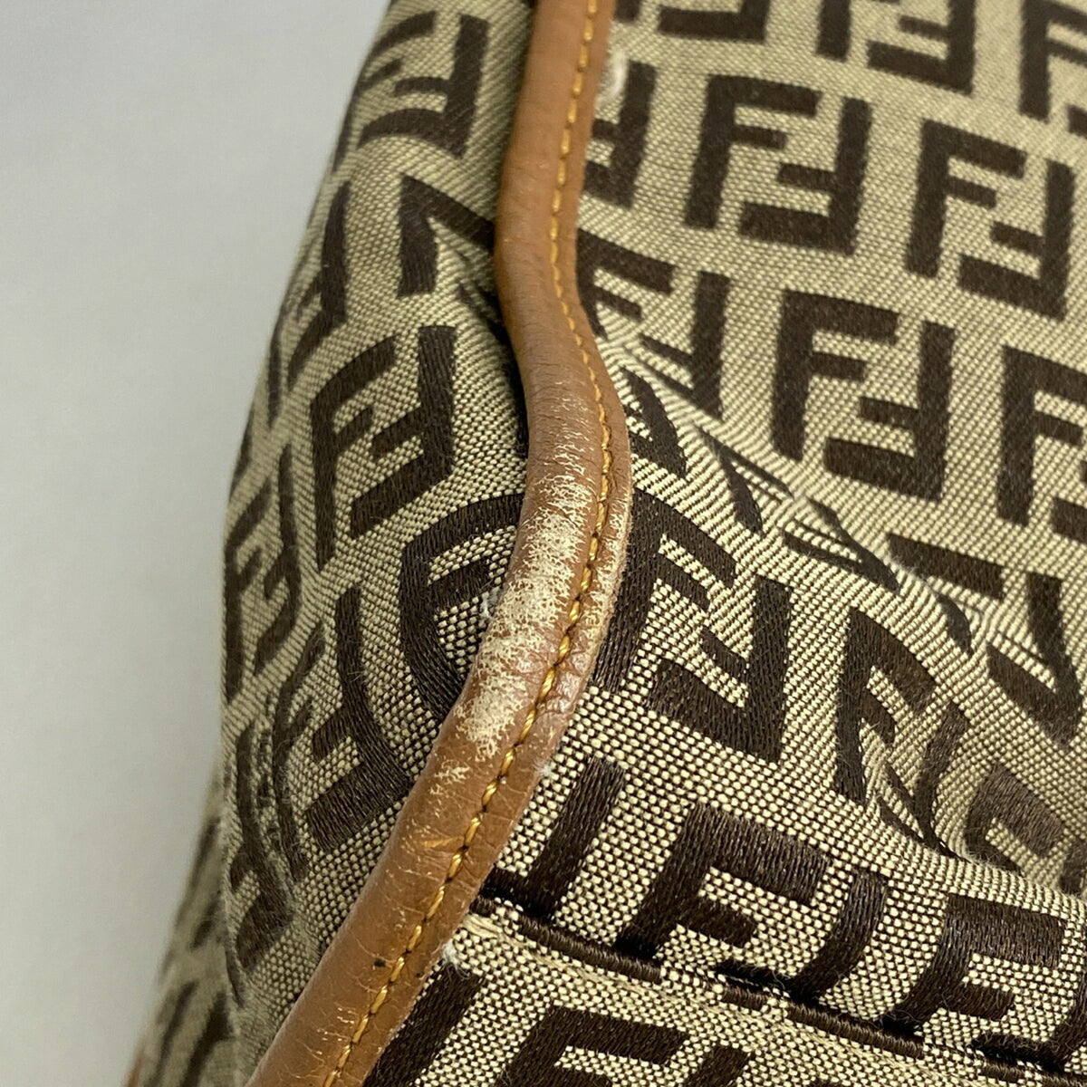 Fendi Brown Nylon Canvas Tote Bag (Pre-Owned)