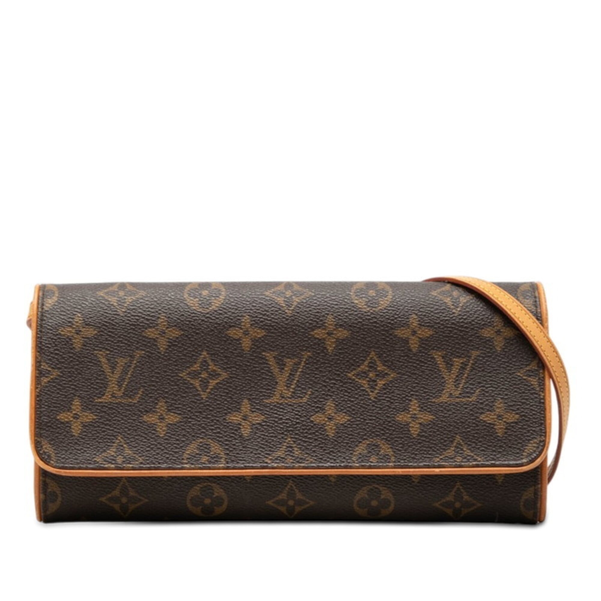 Louis Vuitton Brown Pvc Leather Pochette Shoulder Bag (Pre-Owned)