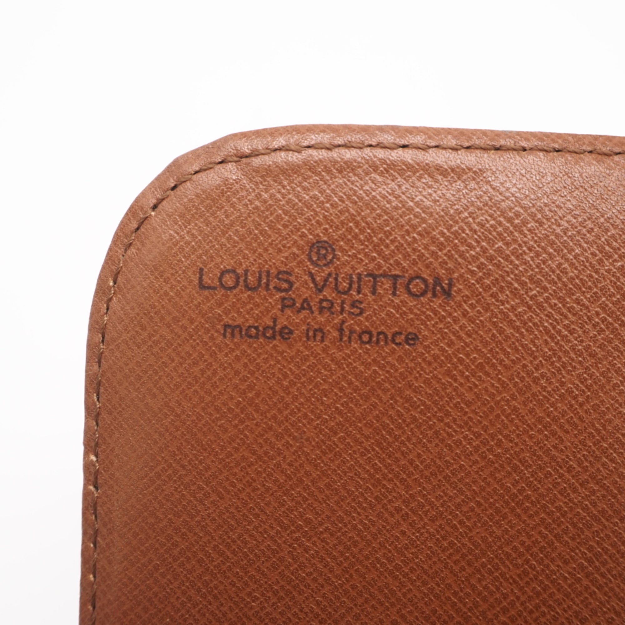 Louis Vuitton Monogram Beige Brown Coated Canvas Leather Shoulder Bag (Pre-Owned)