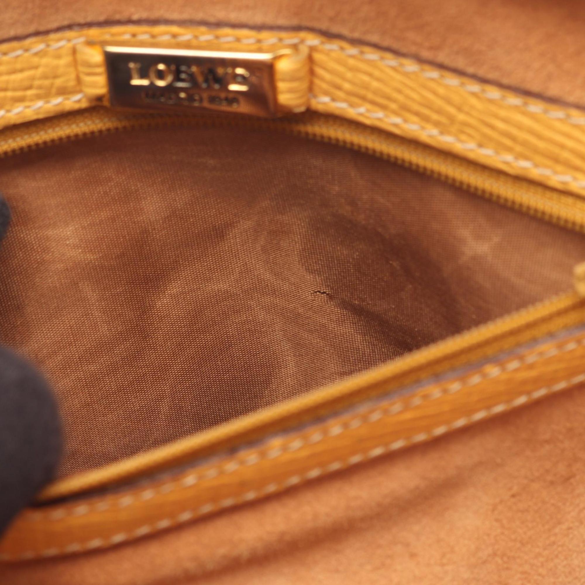Loewe Yellow Leather Handbag Tote Bag (Pre-Owned)