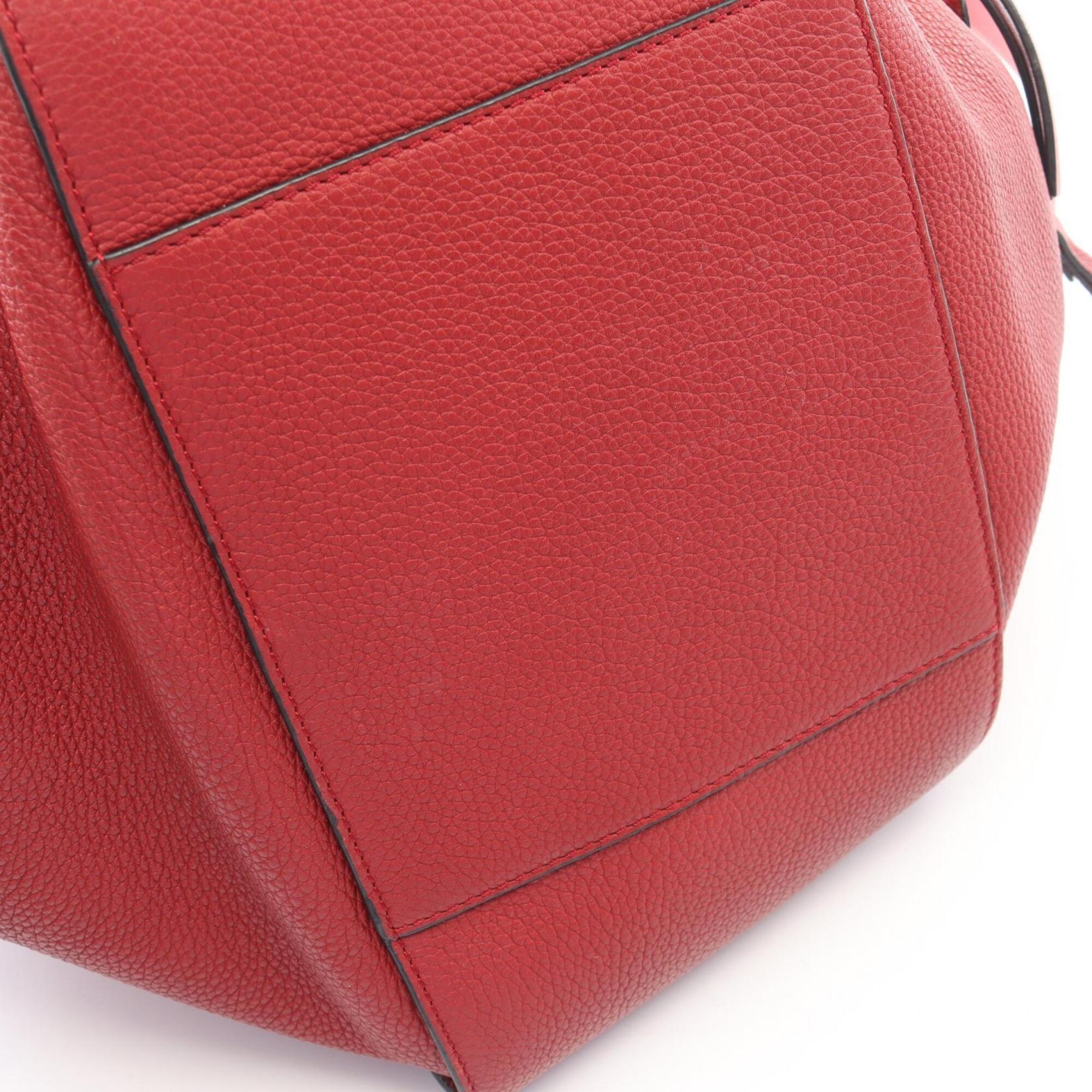 Loewe Red Color Leather Handbag (Pre-Owned)