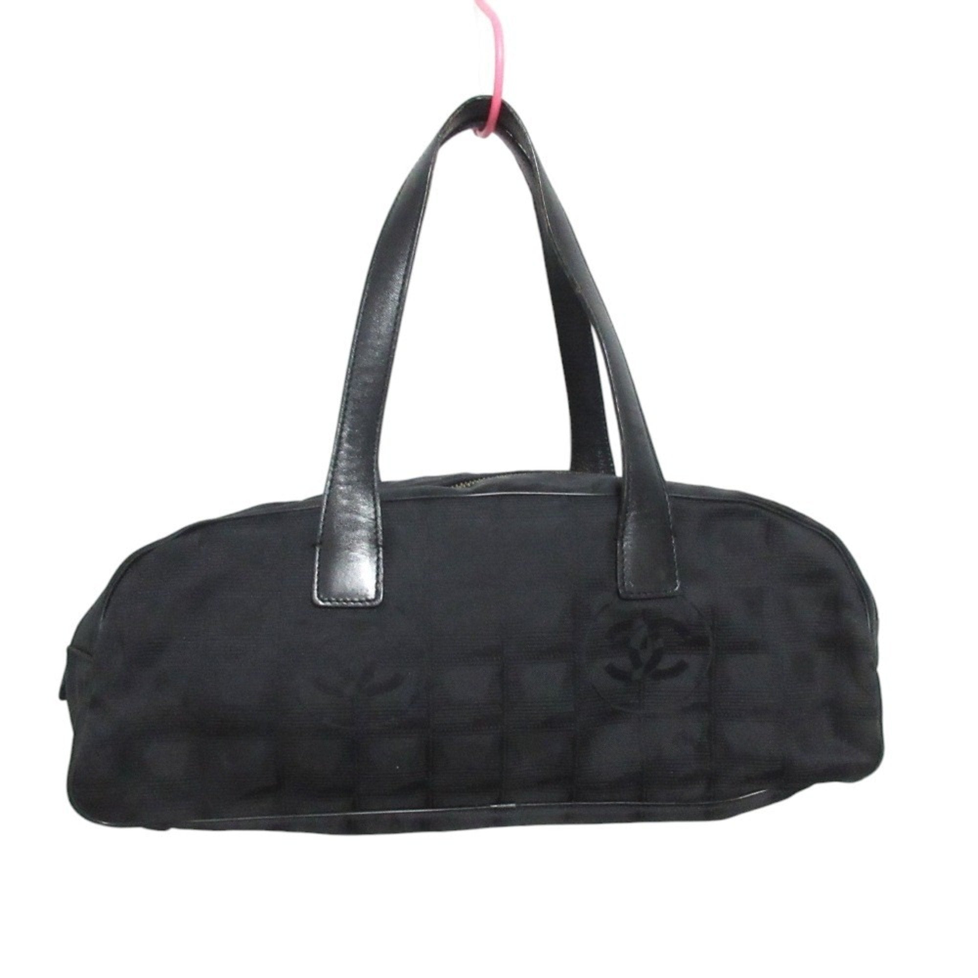 Chanel Black New Travel Line Boston Bag Handbag (Pre-Owned)