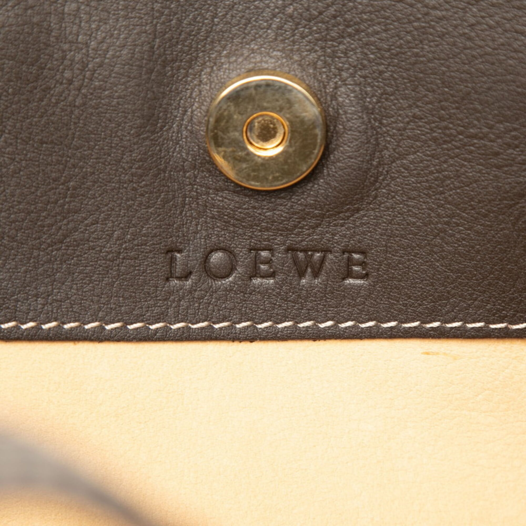 Loewe Brown Suede Leather Handbag Tote Bag (Pre-Owned)