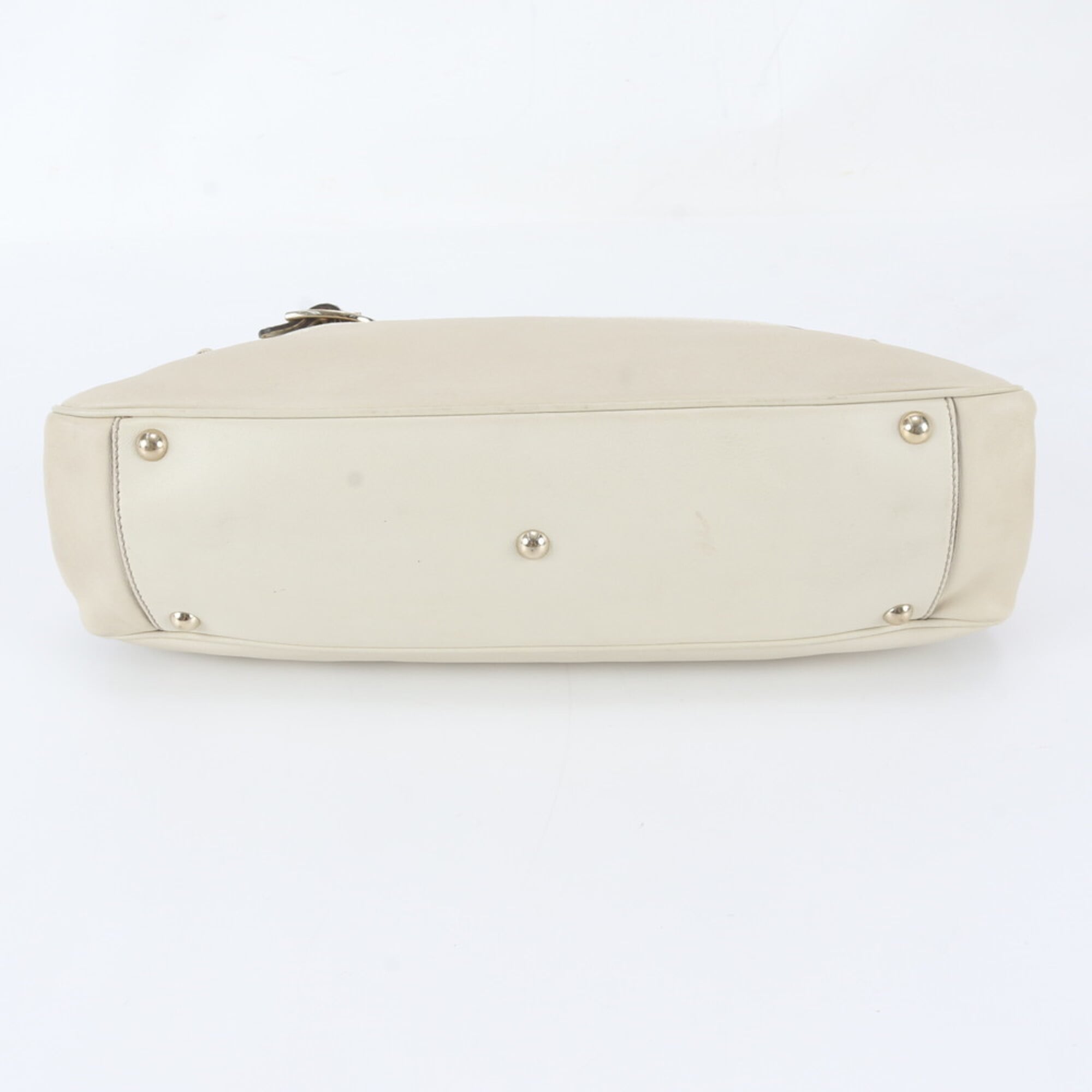 Gucci Ivory Leather Boston Bag Handbag Shoulder Bag Tote Bag (Pre-Owned)
