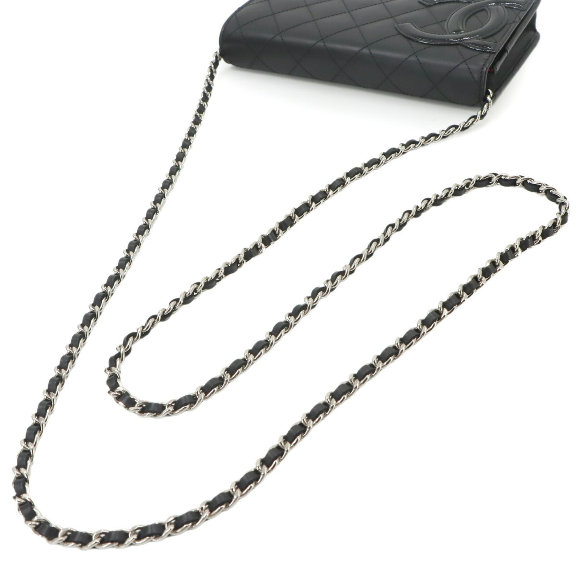 Chanel Black Cambon Ligne Chain/Shoulder Wallet (Pre-Owned)