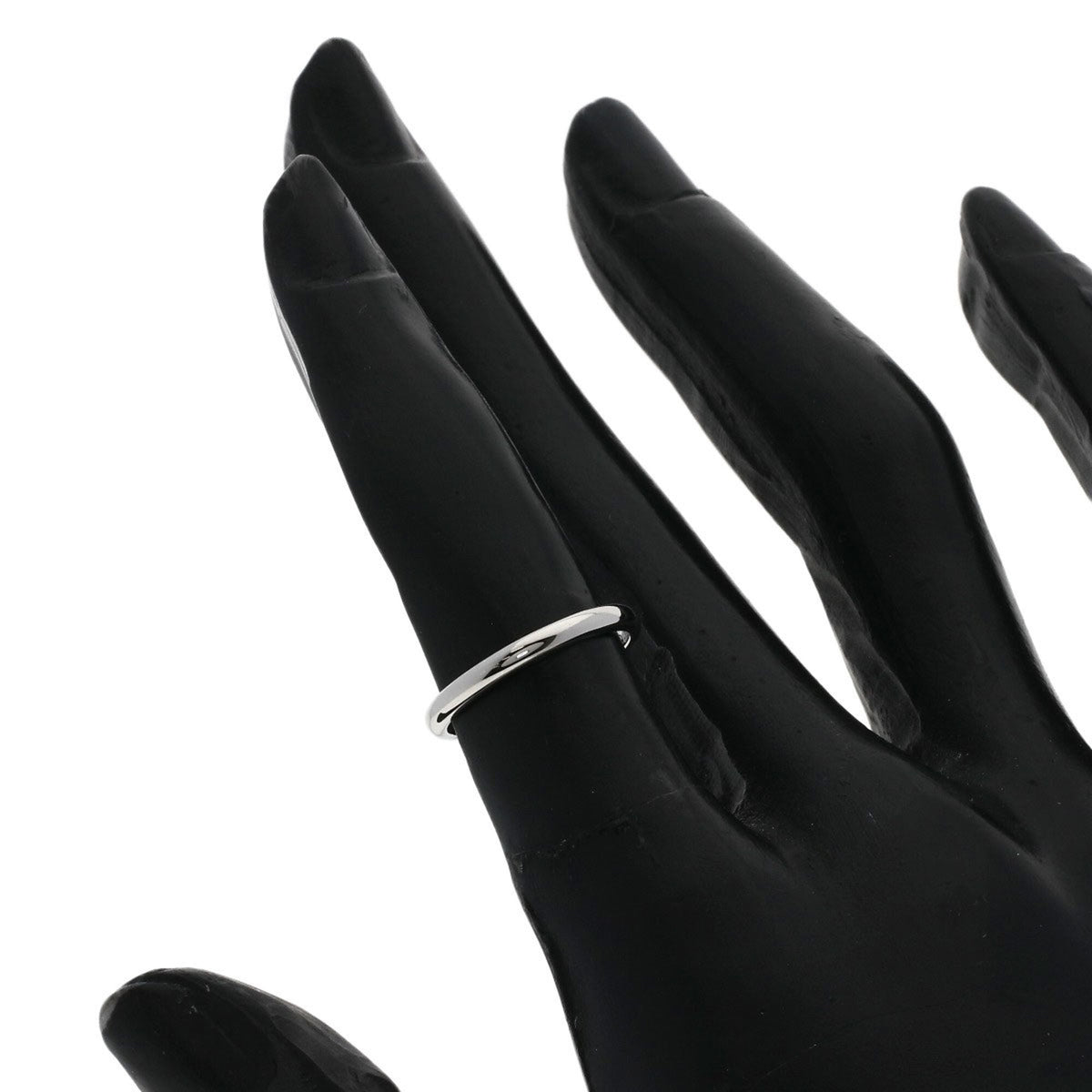 Cartier Silver Platinum 950 Band Ring (Pre-Owned)