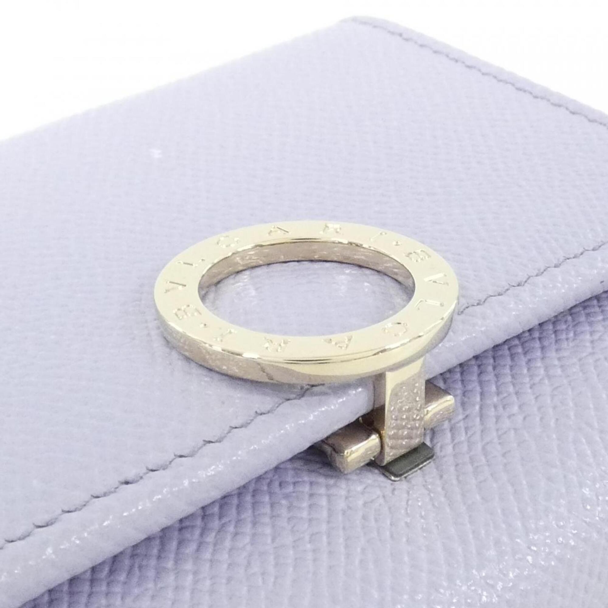 Bvlgari Purple Leather Wallet (Bi-Fold) (Pre-Owned)