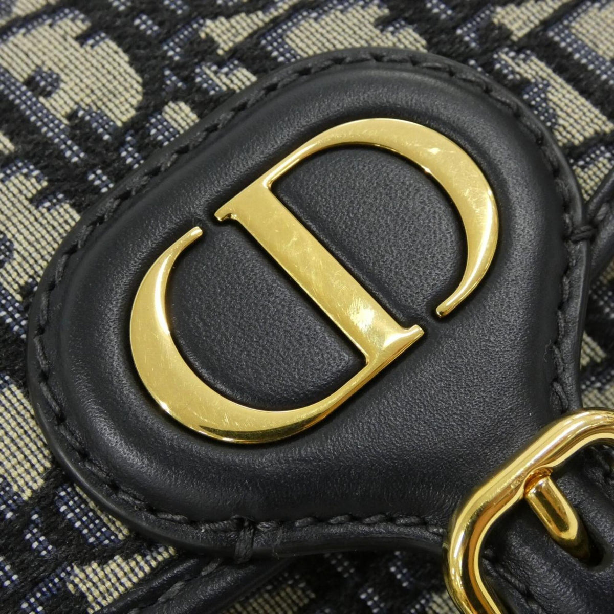 Christian Dior Blue Canvas Leather Shoulder Bag (Pre-Owned)