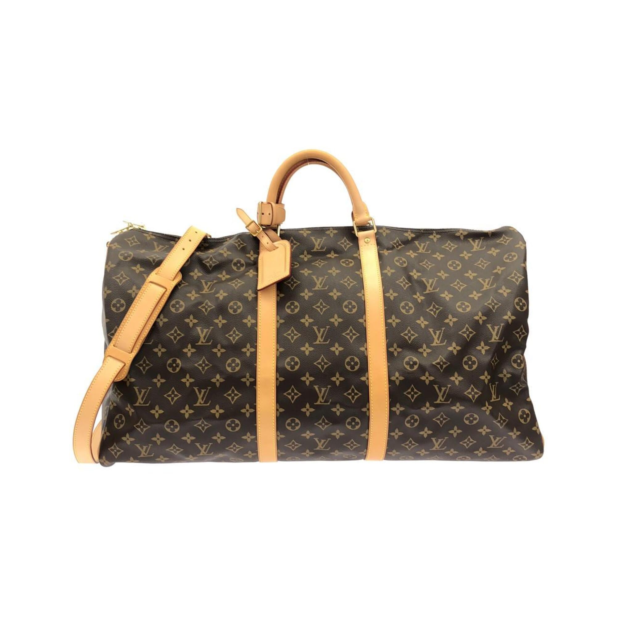 Louis Vuitton Monogram Marron Coated Canvas Boston Bag (Pre-Owned)