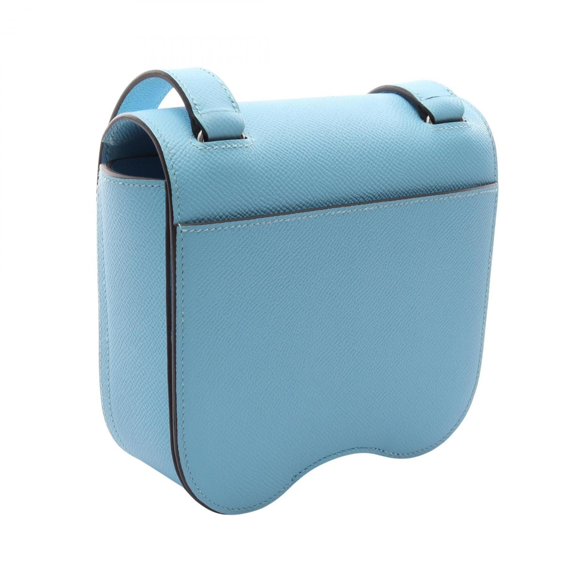 Hermes Blue Epsom Leather Handbag Shoulder Bag (Pre-Owned)