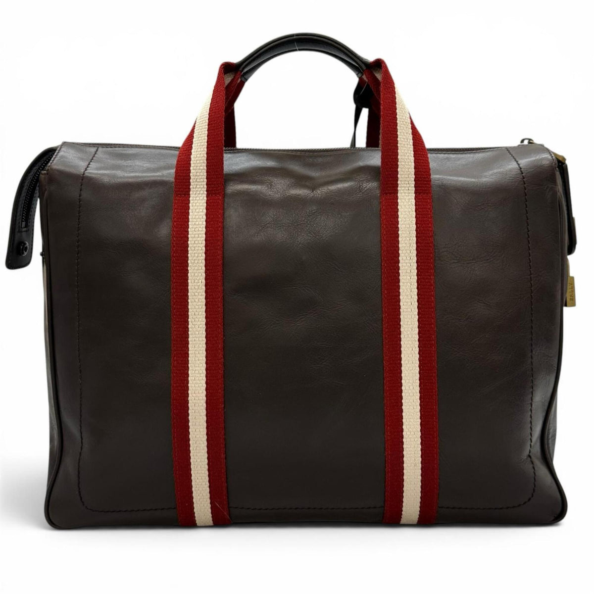 Bally Dark Brown Leather Briefcase Tote Bag (Pre-Owned)