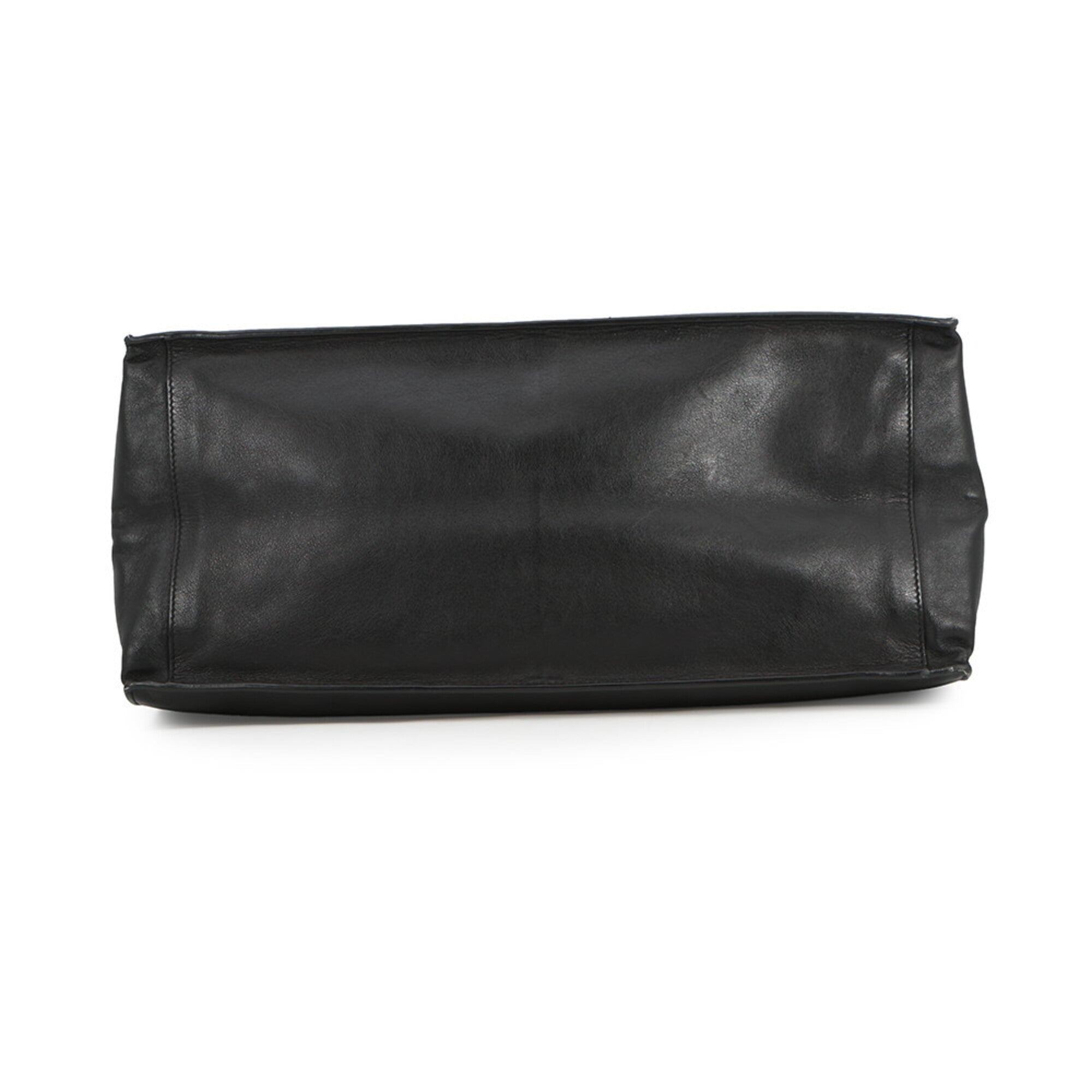 Yves Saint Laurent Black Leather Handbag Tote Bag (Pre-Owned)