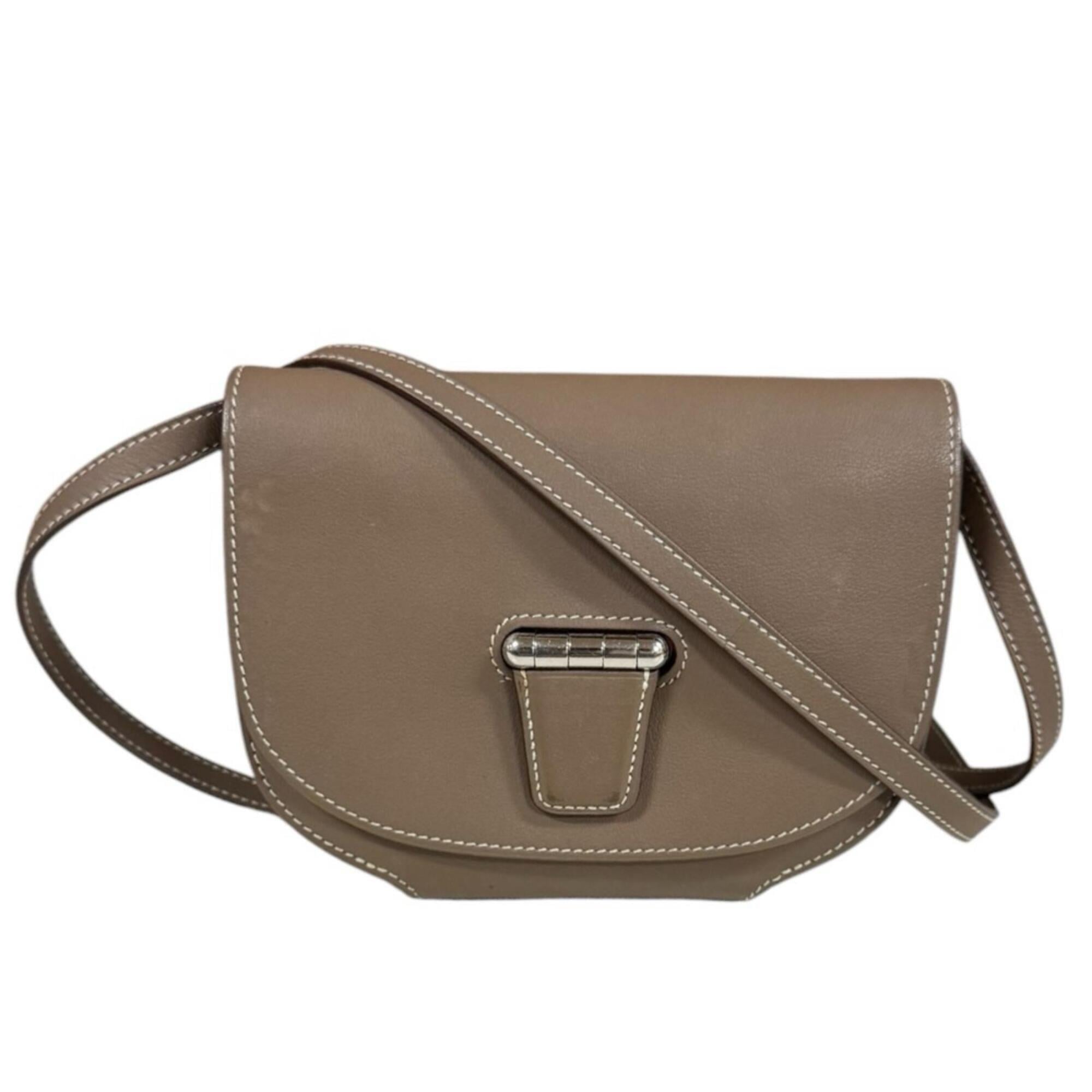Hermes Beige Swift Leather Shoulder Bag (Pre-Owned)