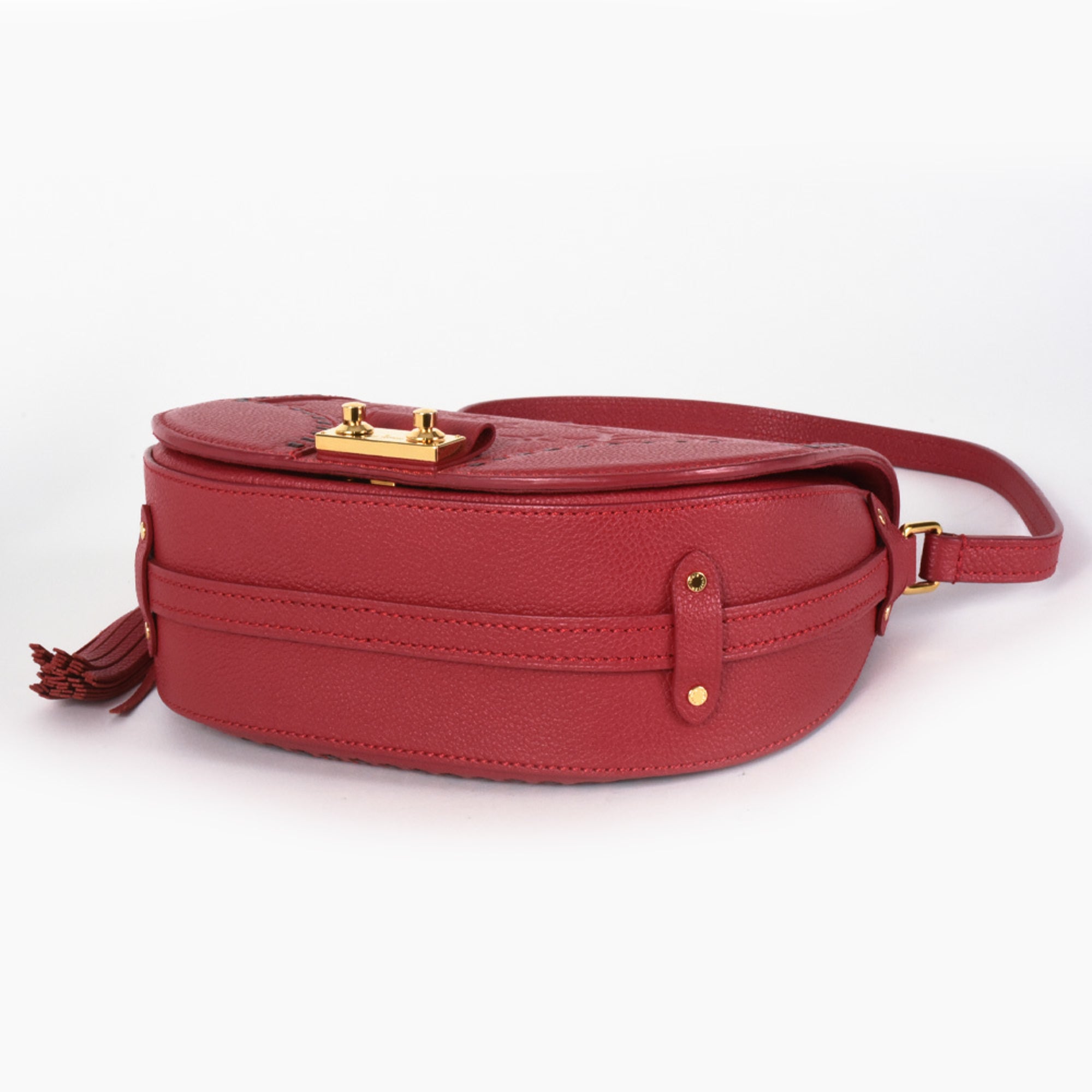 Louis Vuitton Red Color Monogram Empreinte Shoulder Bag (Pre-Owned)